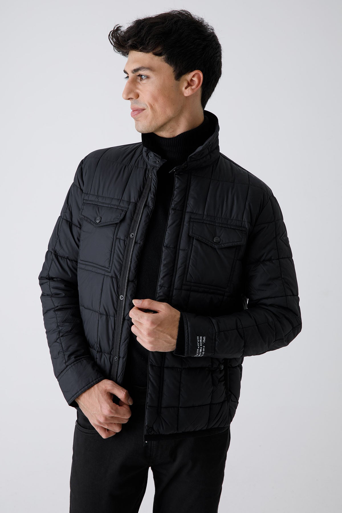 Replay Cep Detaylı İnce Puffer Mont-Libas Trendy Fashion Store