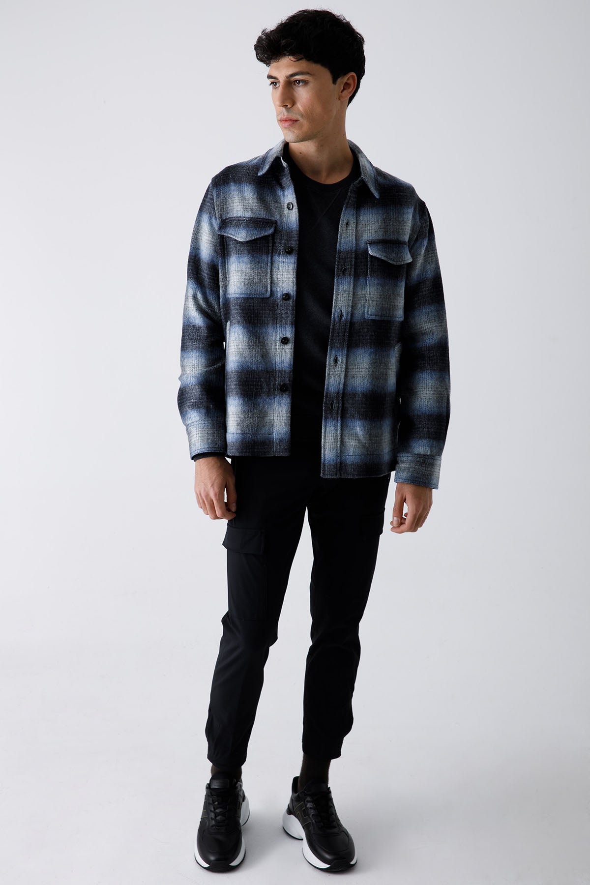 Replay Geniş Kesim Kareli Yün Gömlek Ceket-Libas Trendy Fashion Store