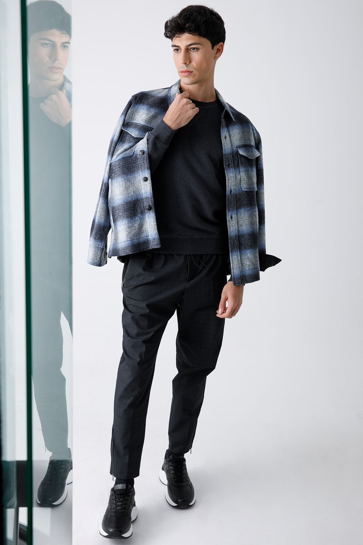 Replay Geniş Kesim Kareli Yün Gömlek Ceket-Libas Trendy Fashion Store