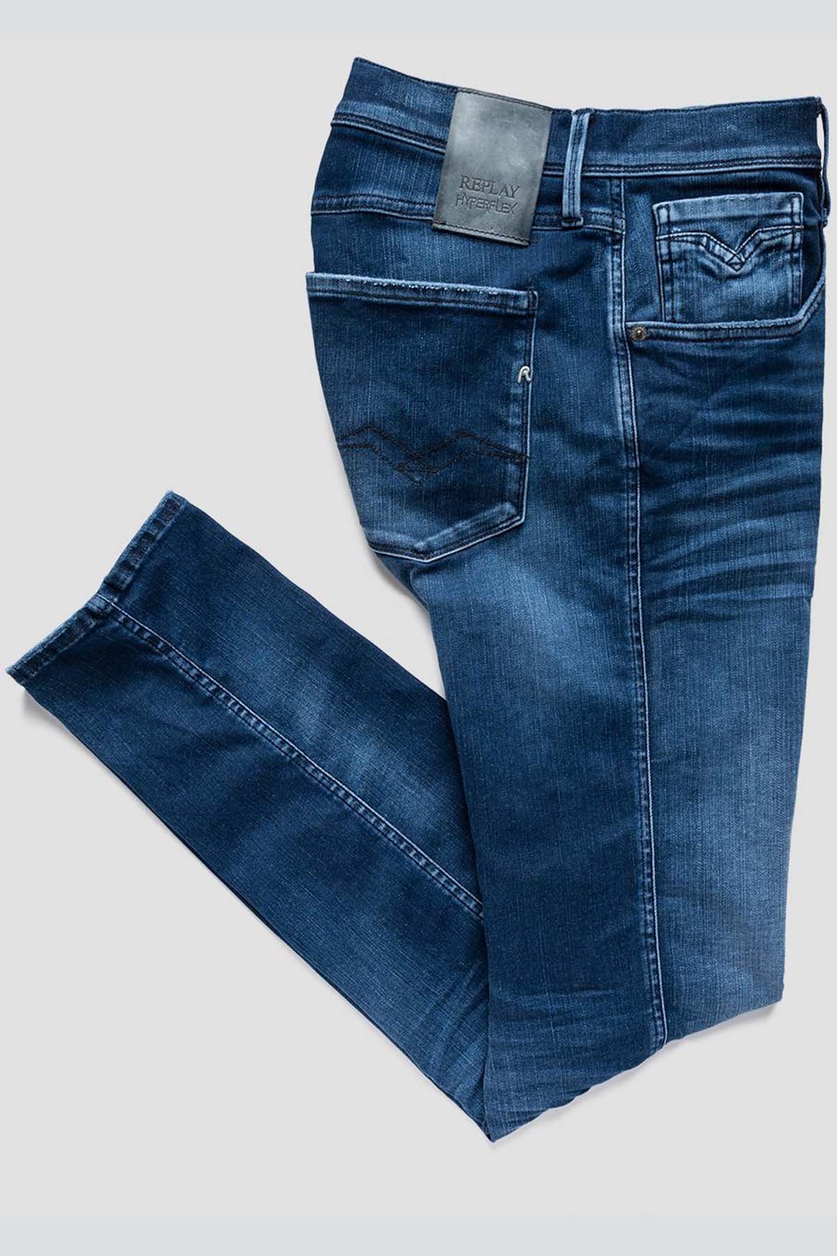 Replay Re-Used Hyperflex White Shades Anbass Slim Fit Jeans-Libas Trendy Fashion Store