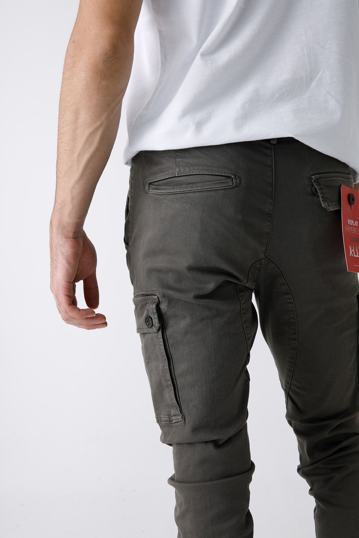 Replay Jaan Hyperflex X-Lite Slim Fit Kargo Pantolon-Libas Trendy Fashion Store