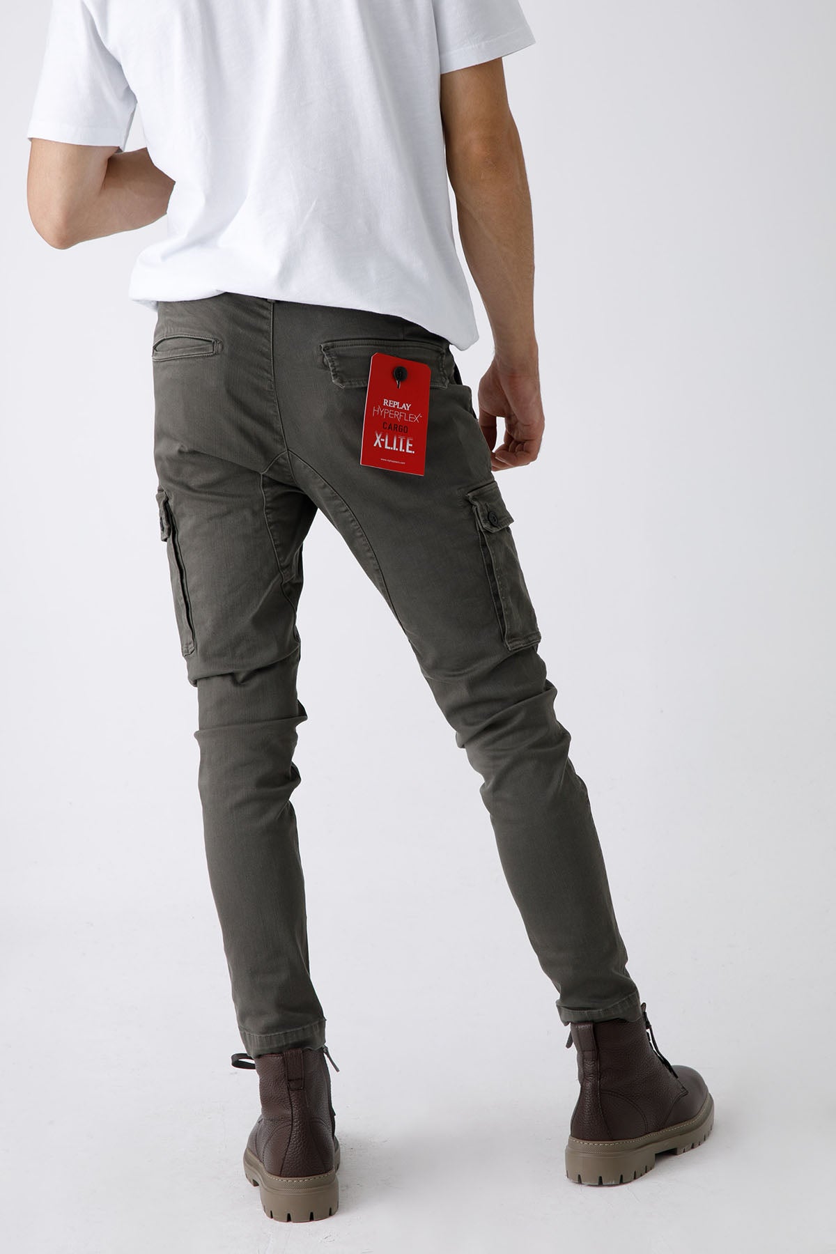 Replay Jaan Hyperflex X-Lite Slim Fit Kargo Pantolon-Libas Trendy Fashion Store