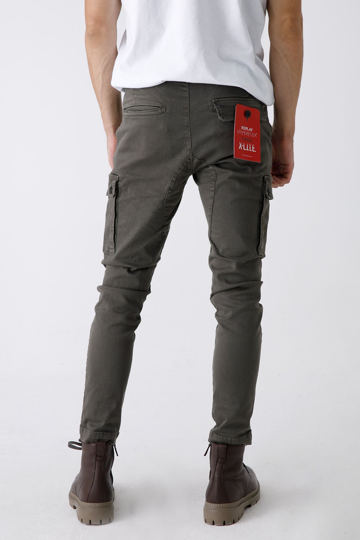 Replay Jaan Hyperflex X-Lite Slim Fit Kargo Pantolon-Libas Trendy Fashion Store