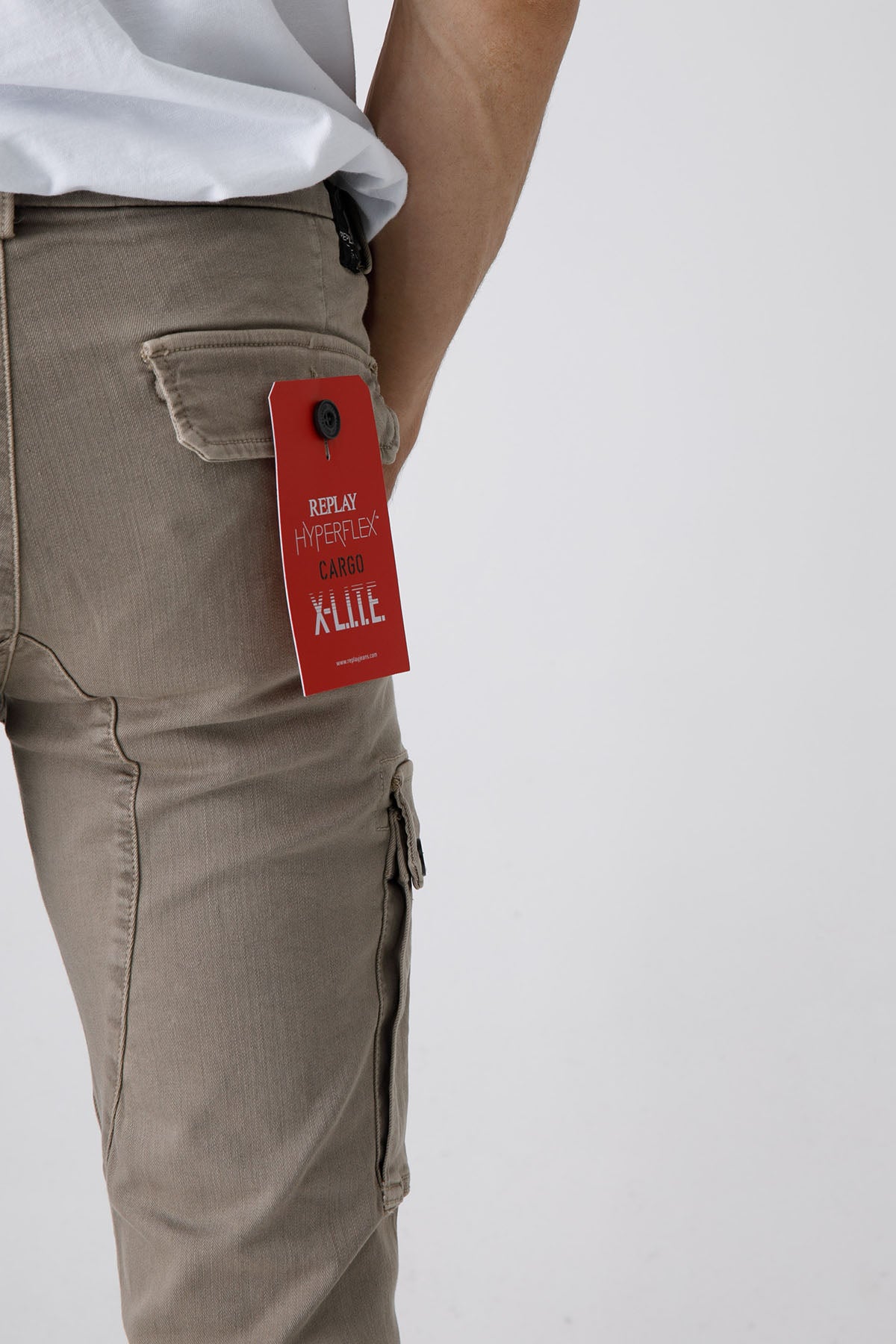 Replay Jaan Hyperflex X-Lite Slim Fit Kargo Pantolon-Libas Trendy Fashion Store