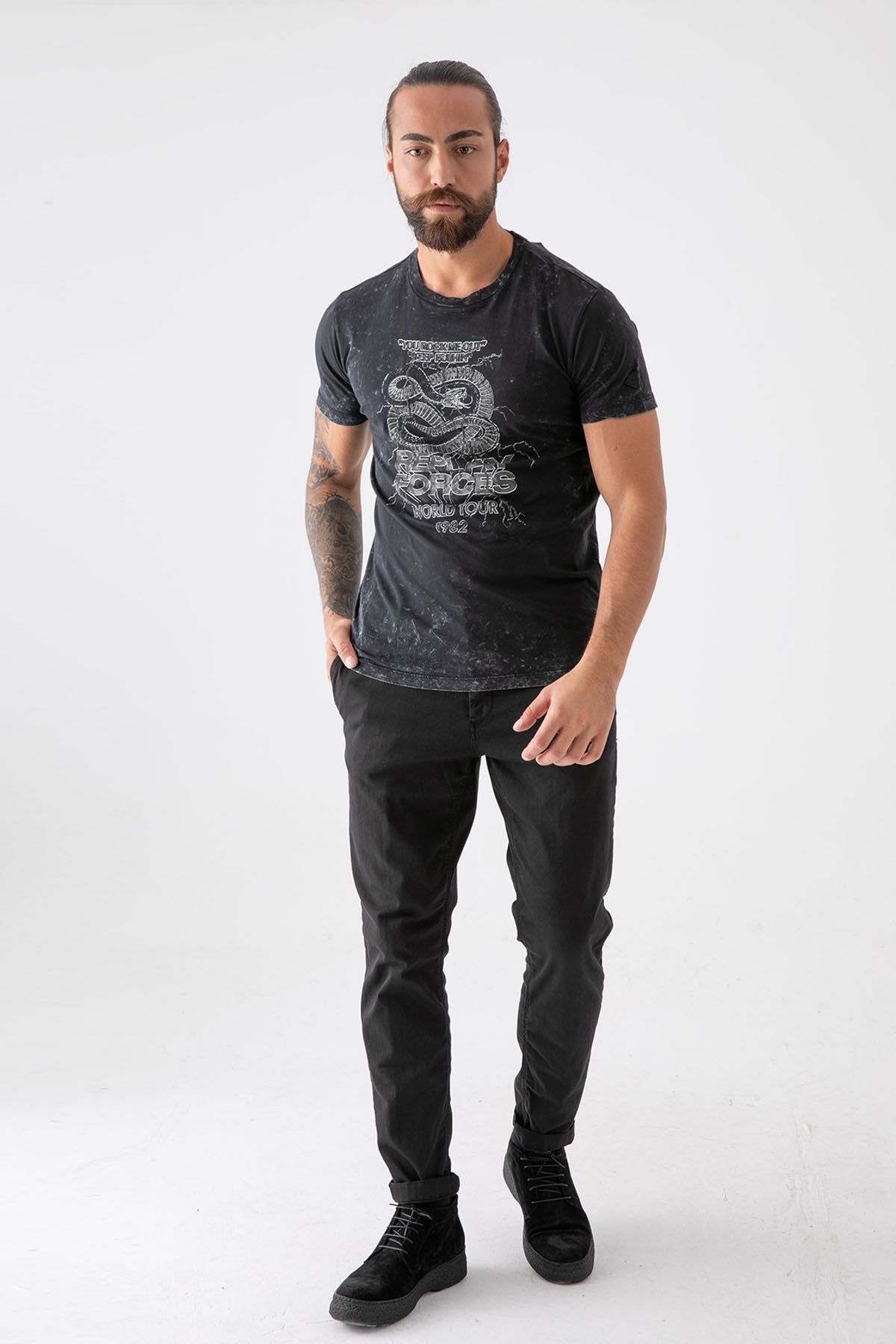 Replay Eskitme Efektli T-shirt-Libas Trendy Fashion Store