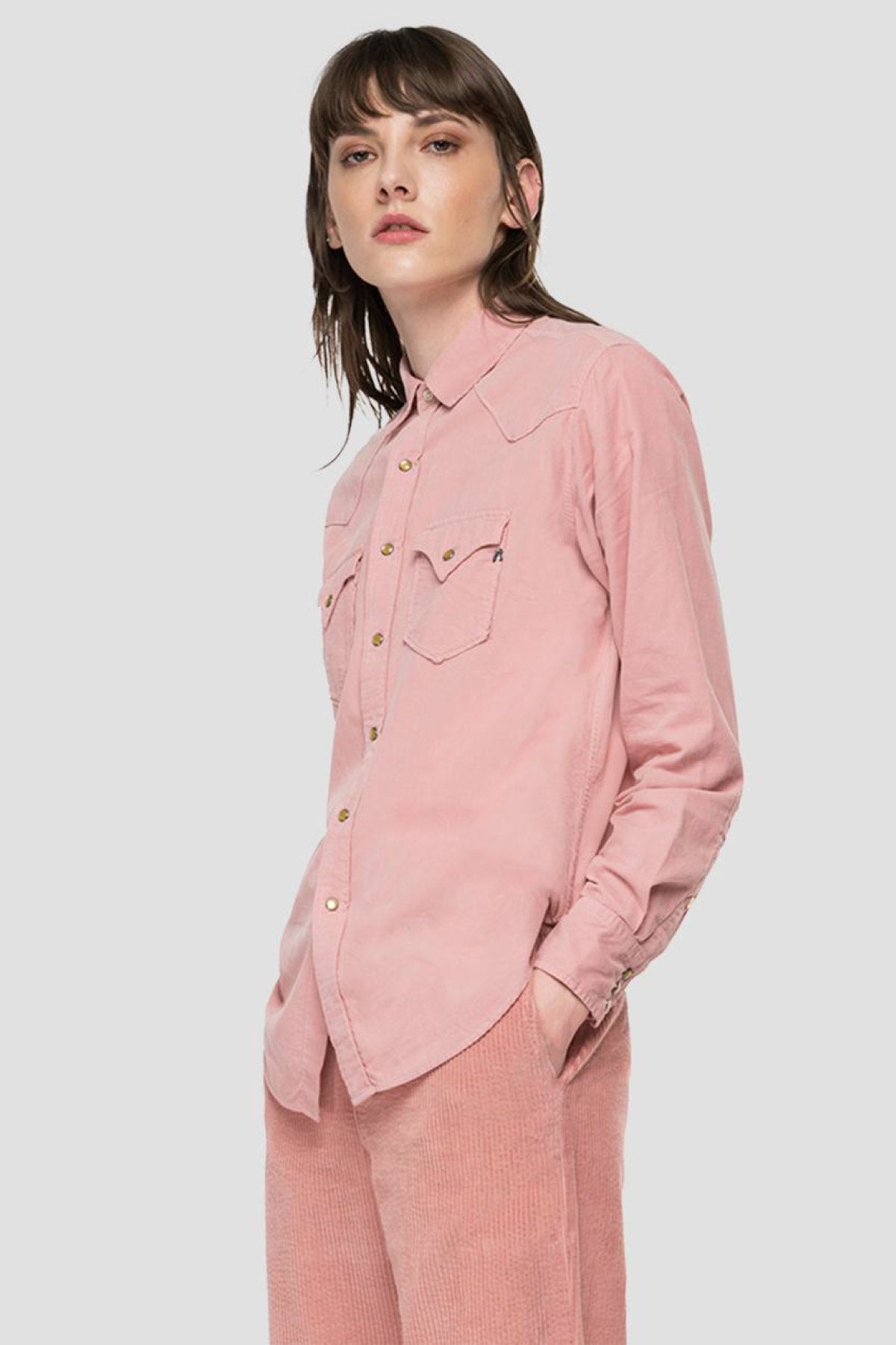 Replay Fitilli Kadife Gömlek-Libas Trendy Fashion Store