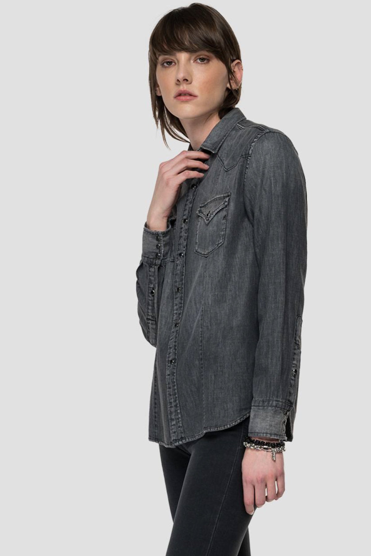 Replay Regular Fit Cep Detaylı Denim Gömlek-Libas Trendy Fashion Store