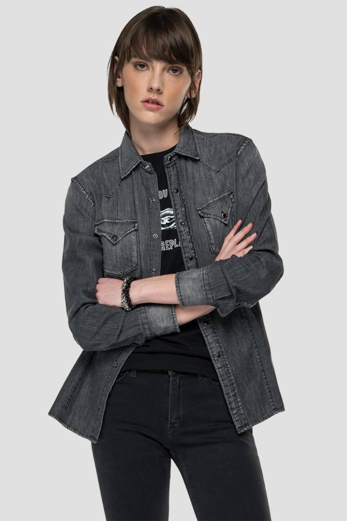 Replay Regular Fit Cep Detaylı Denim Gömlek-Libas Trendy Fashion Store