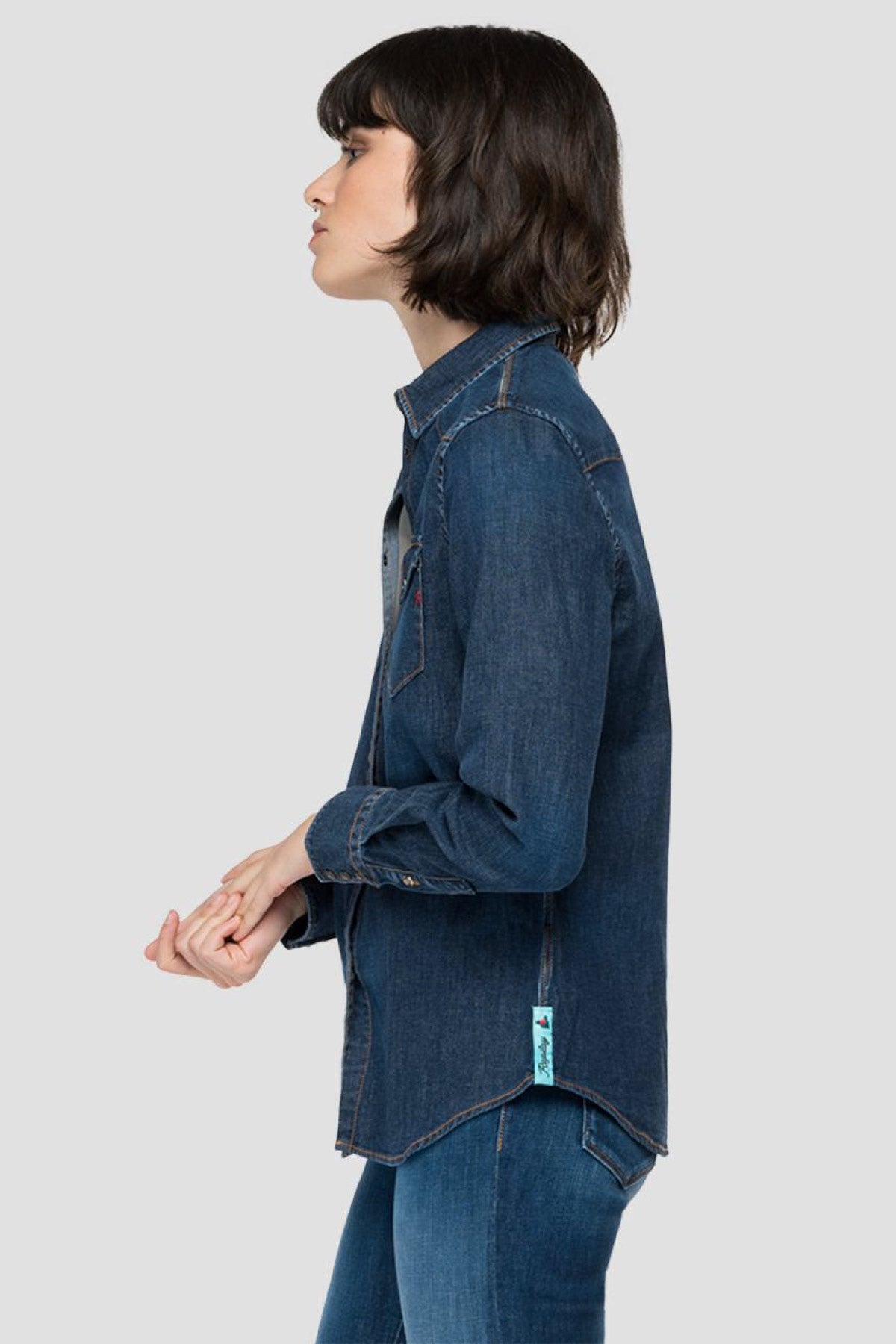 Replay Regular Fit Cep Detaylı Denim Gömlek-Libas Trendy Fashion Store