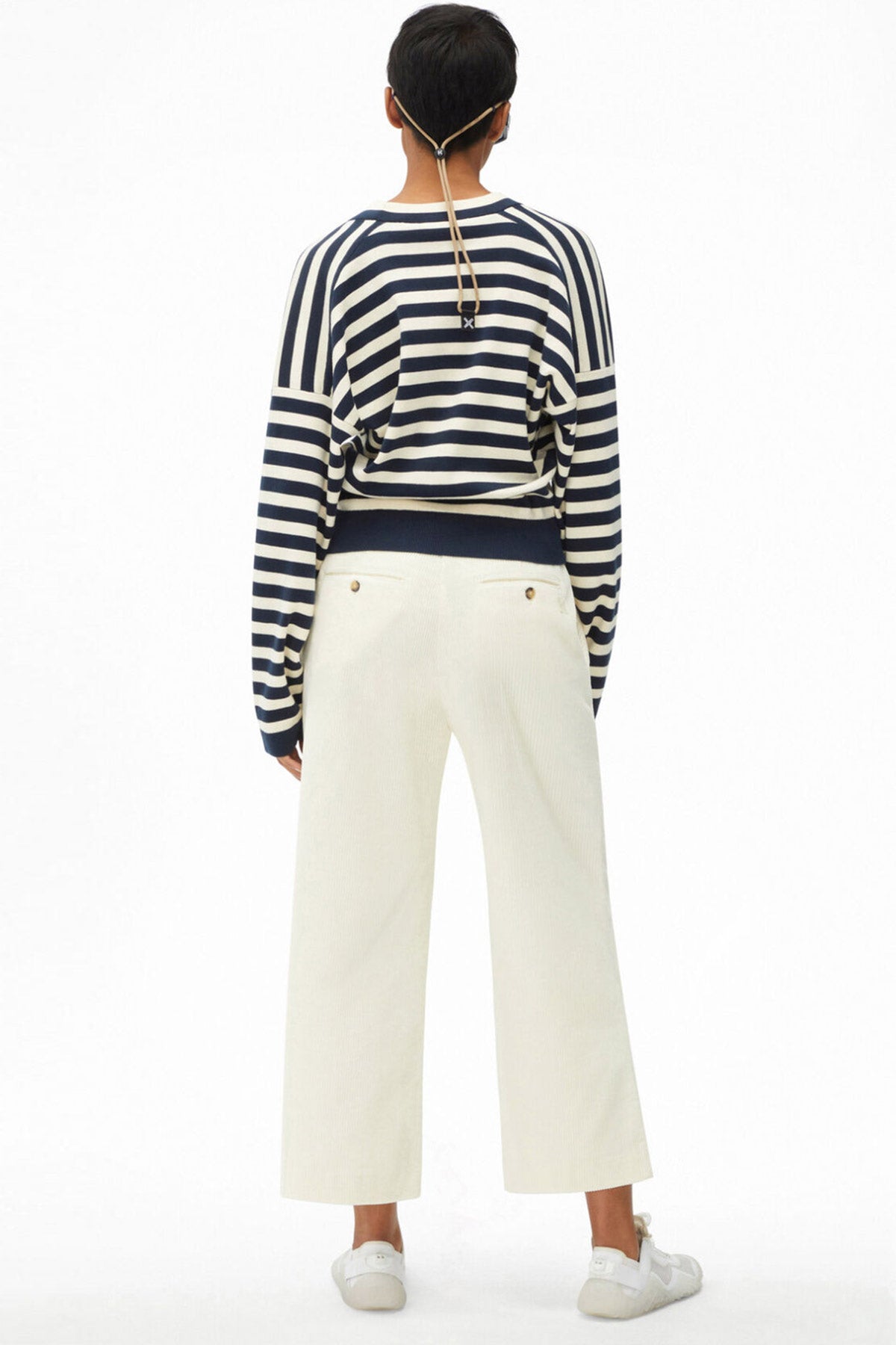 Kenzo V Yaka Kaplan Logolu Çizgili Triko Ceket-Libas Trendy Fashion Store