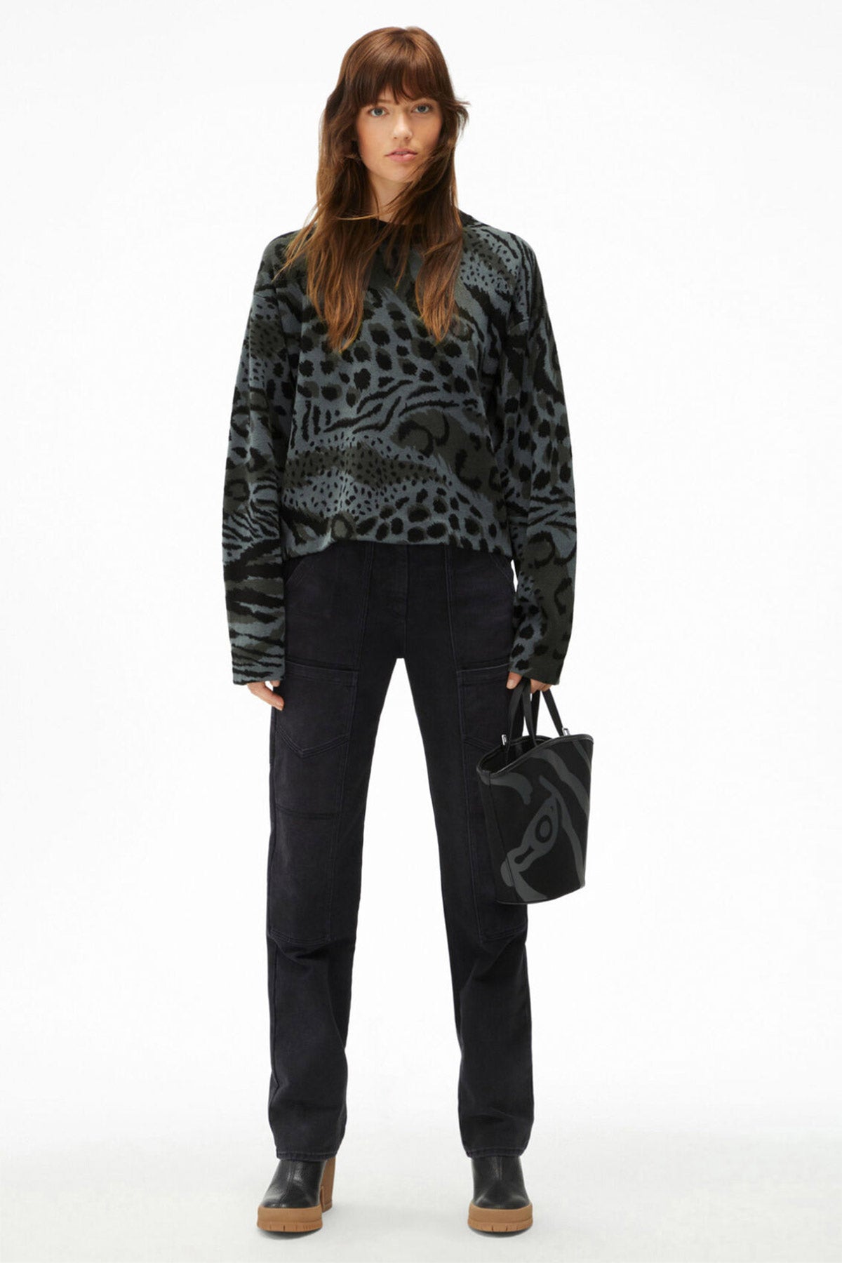 Kenzo Çita ve Leopar Desenli Triko-Libas Trendy Fashion Store