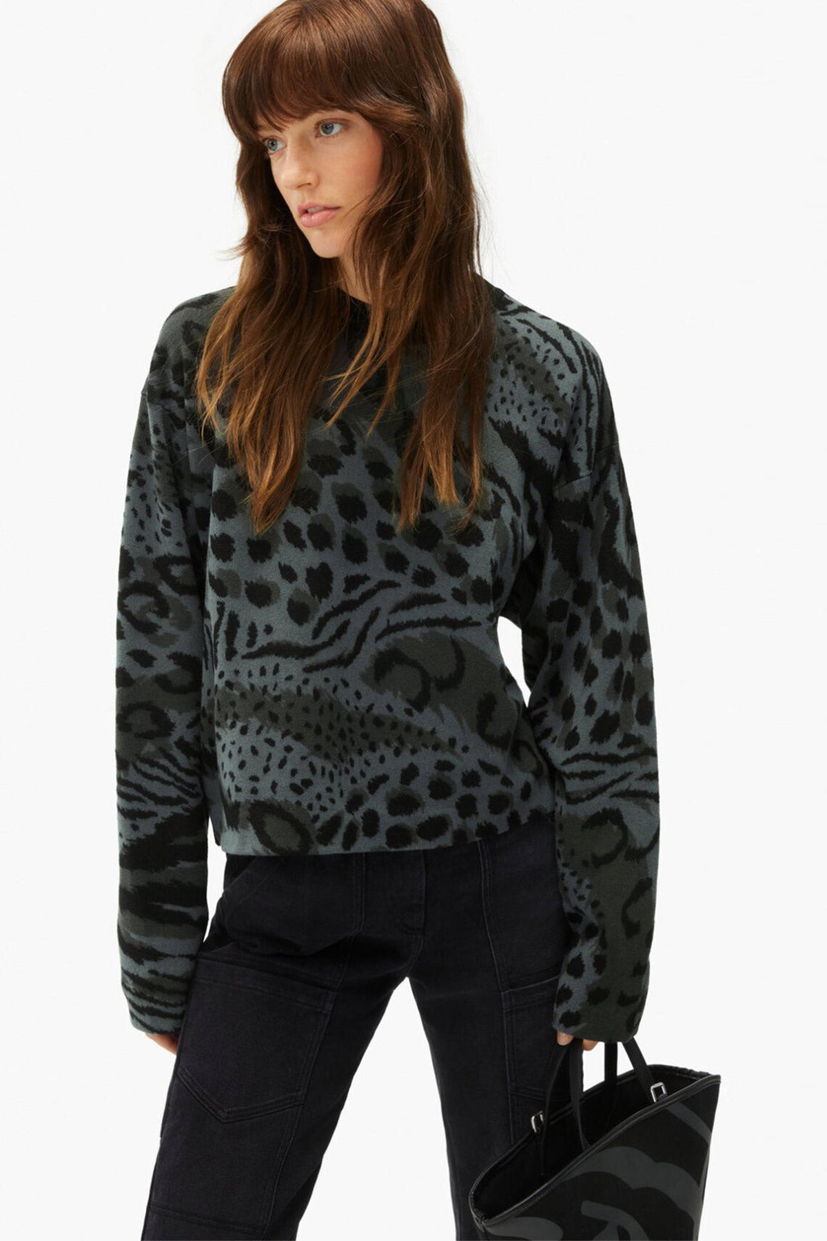 Kenzo Çita ve Leopar Desenli Triko-Libas Trendy Fashion Store