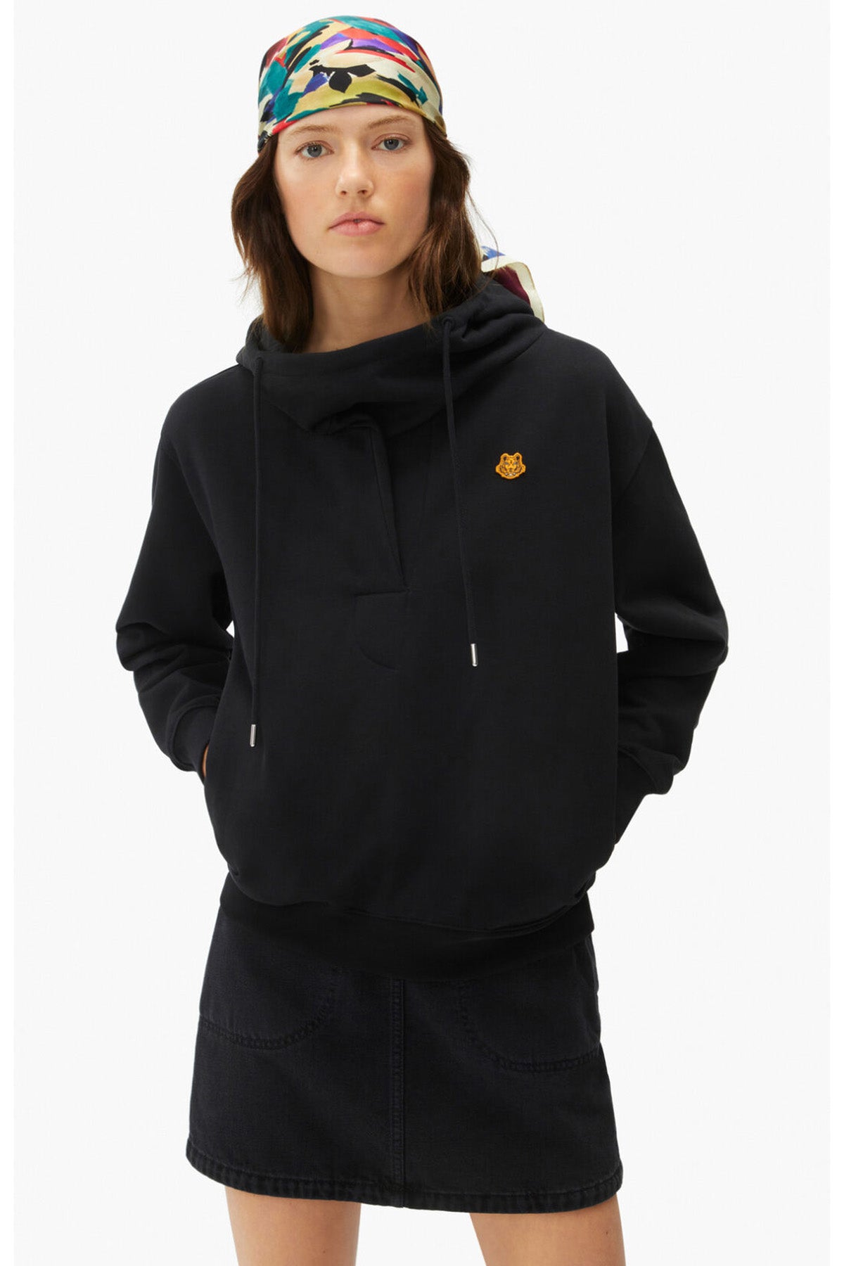 Kenzo Kaplan Logolu Kapüşonlu Sweatshirt-Libas Trendy Fashion Store