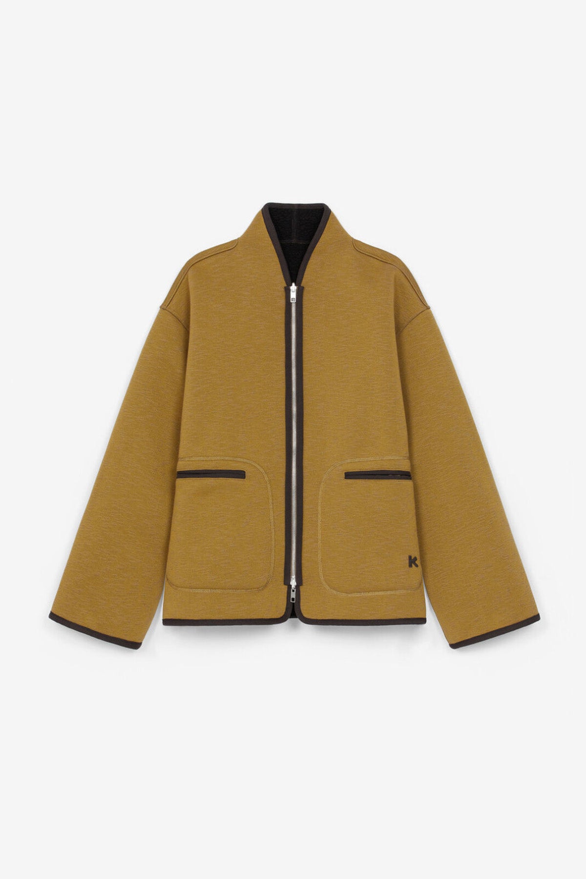 Kenzo Çift Taraflı Fermuarlı Dik Yaka Ceket-Libas Trendy Fashion Store