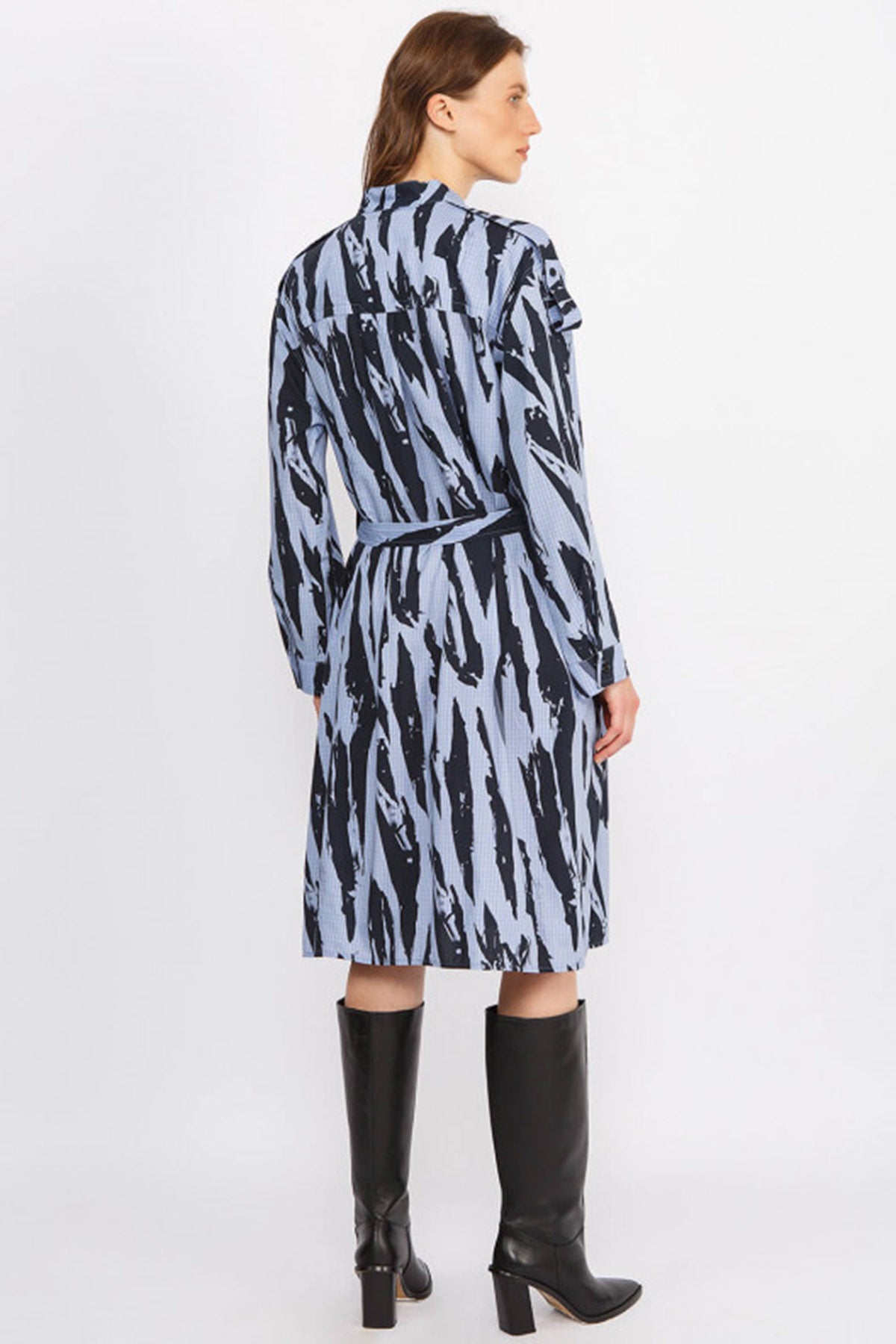 Kenzo Cep Detaylı Midi Elbise-Libas Trendy Fashion Store