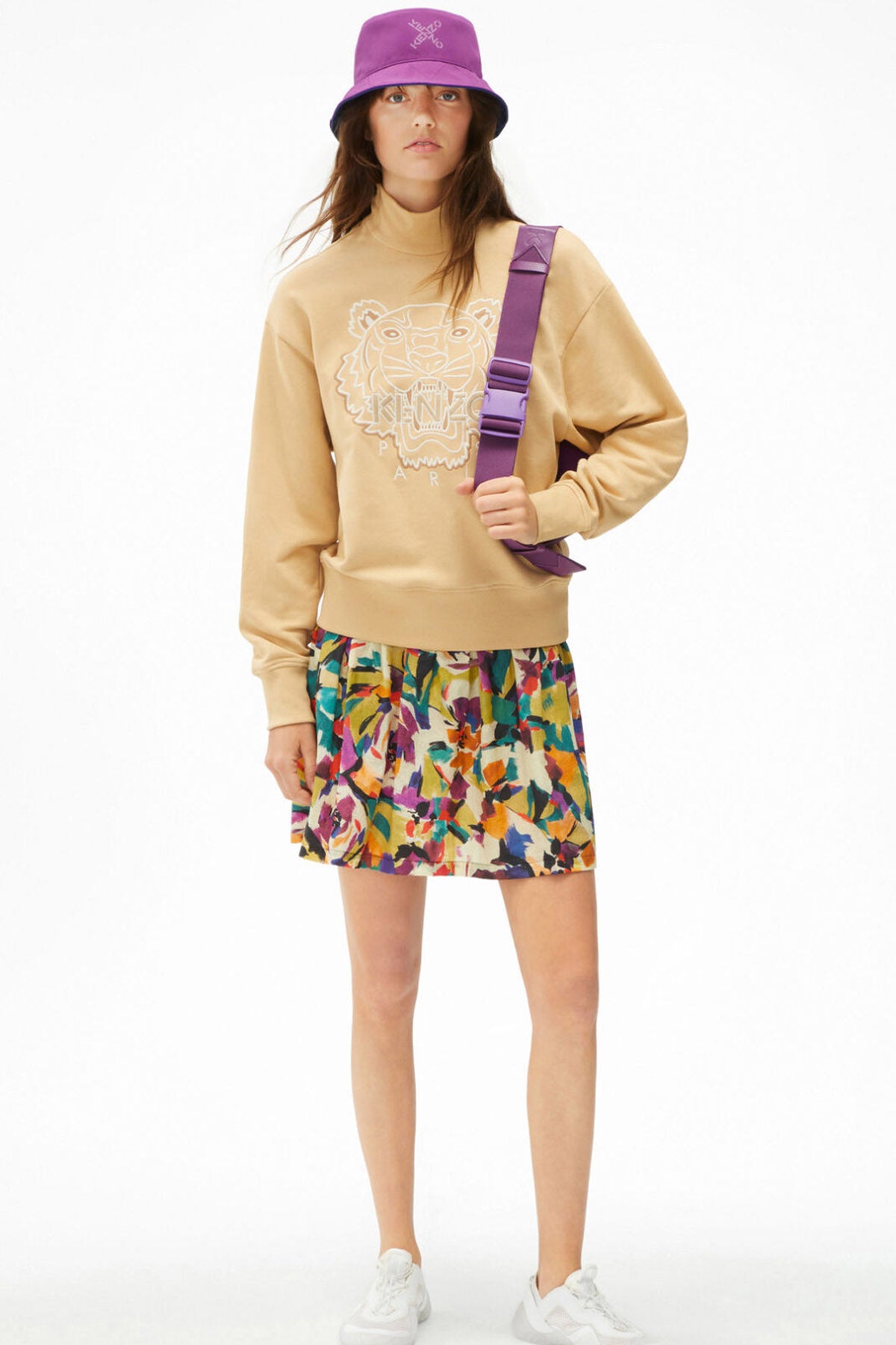 Kenzo Yakası Çıtçıtlı Kaplan Logolu Sweatshirt-Libas Trendy Fashion Store