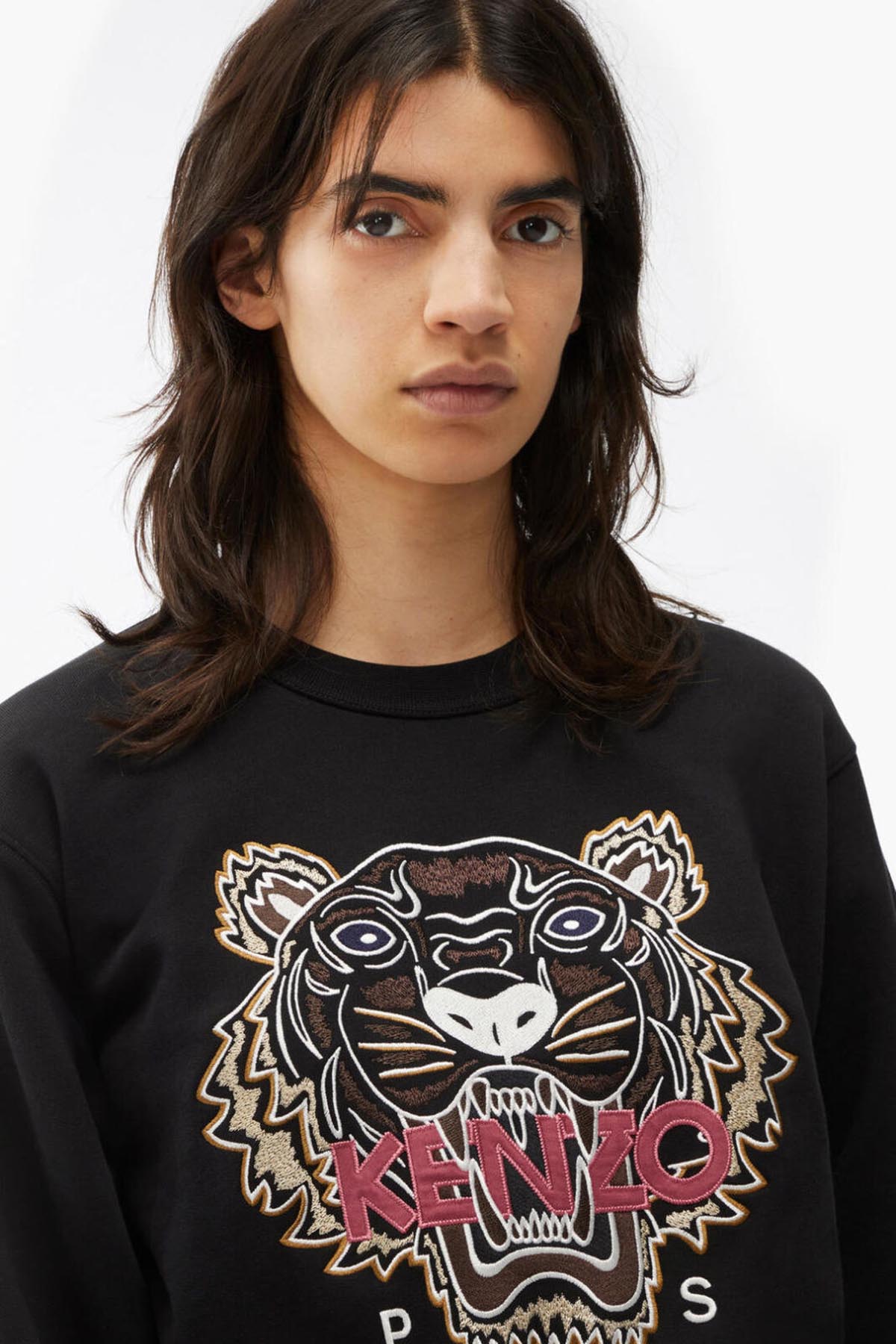 Kenzo Yuvarlak Yaka Kaplan Logolu Sweatshirt-Libas Trendy Fashion Store