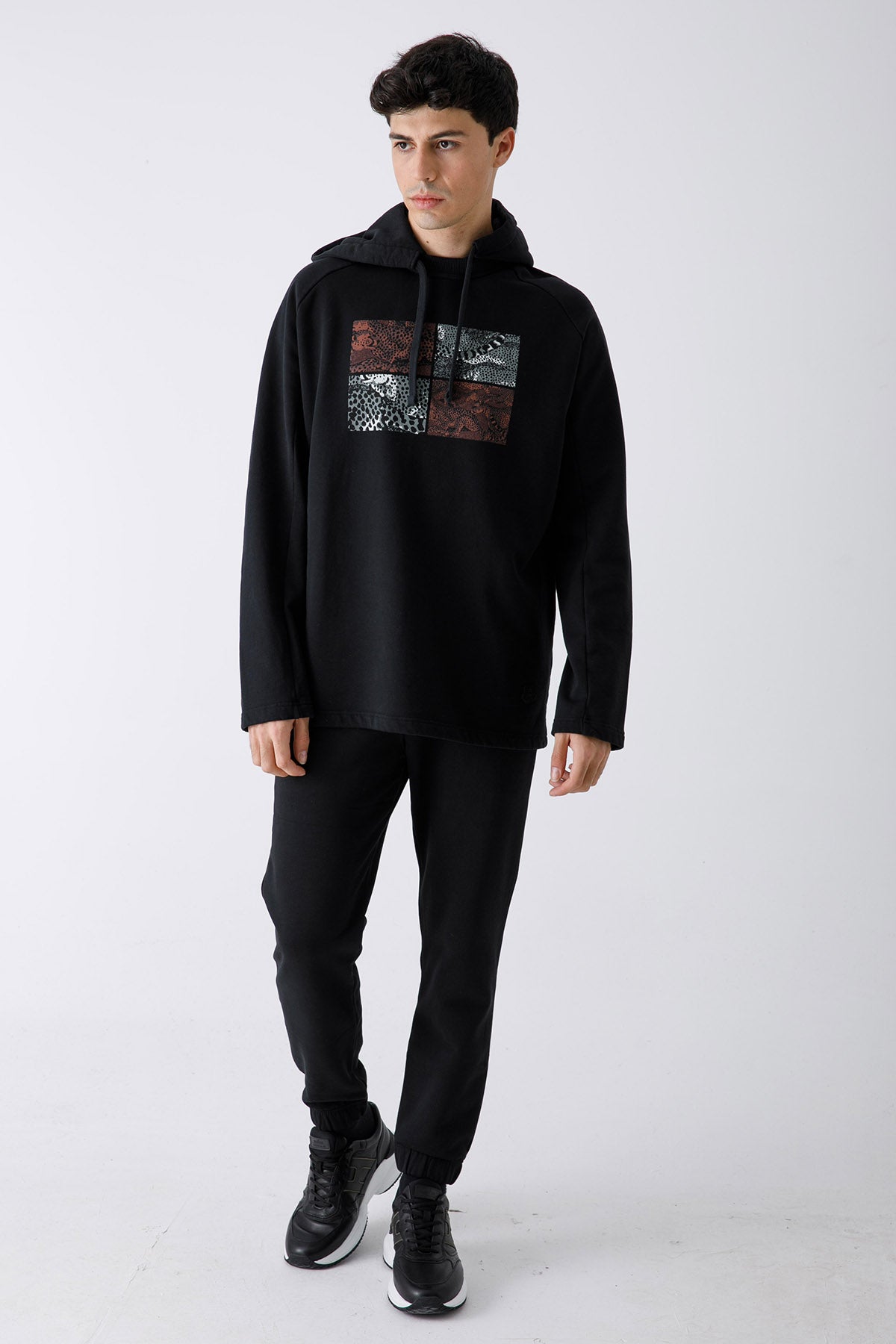 Kenzo Geniş Kesim Çita Logolu Kapüşonlu Sweatshirt-Libas Trendy Fashion Store