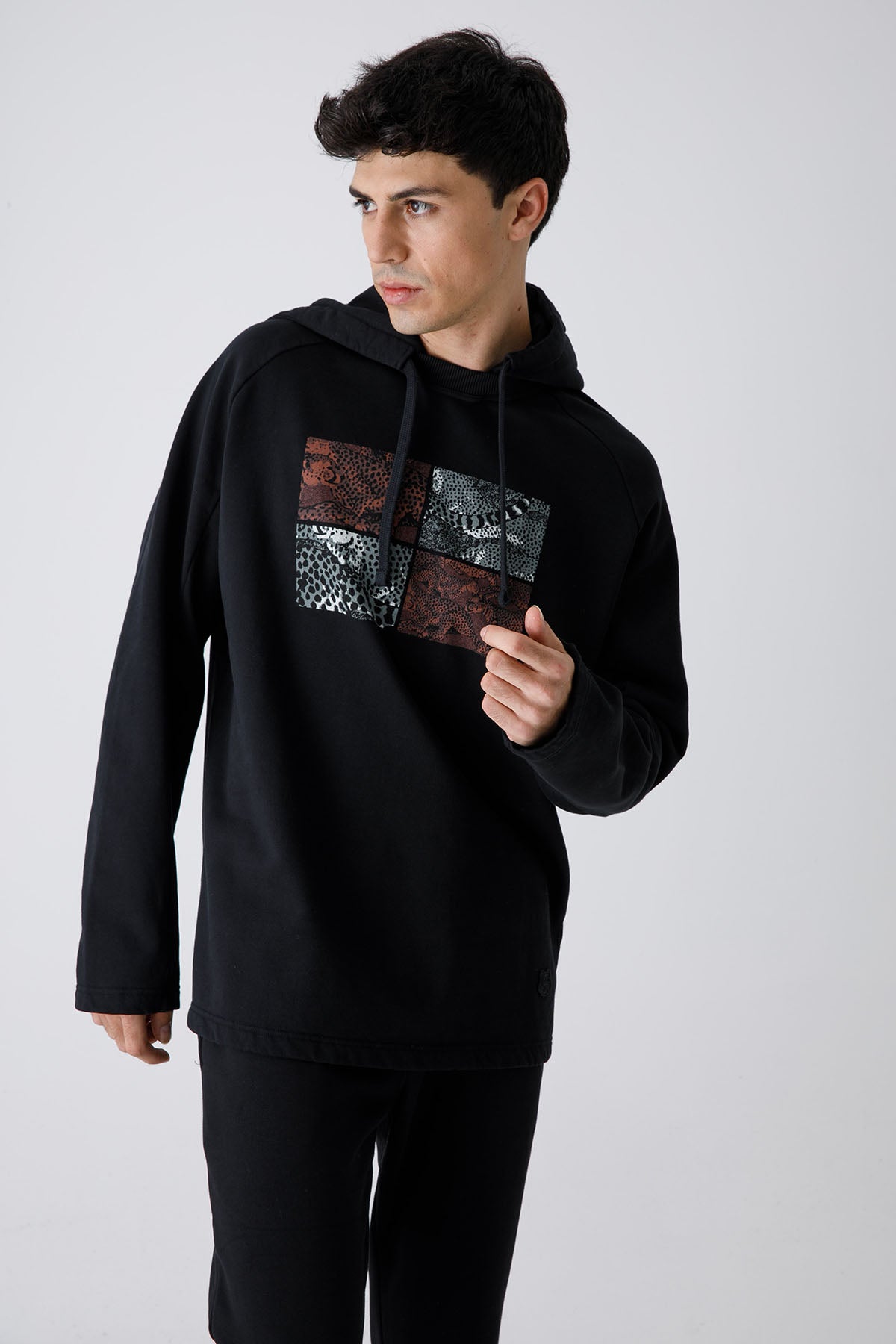 Kenzo Geniş Kesim Çita Logolu Kapüşonlu Sweatshirt-Libas Trendy Fashion Store