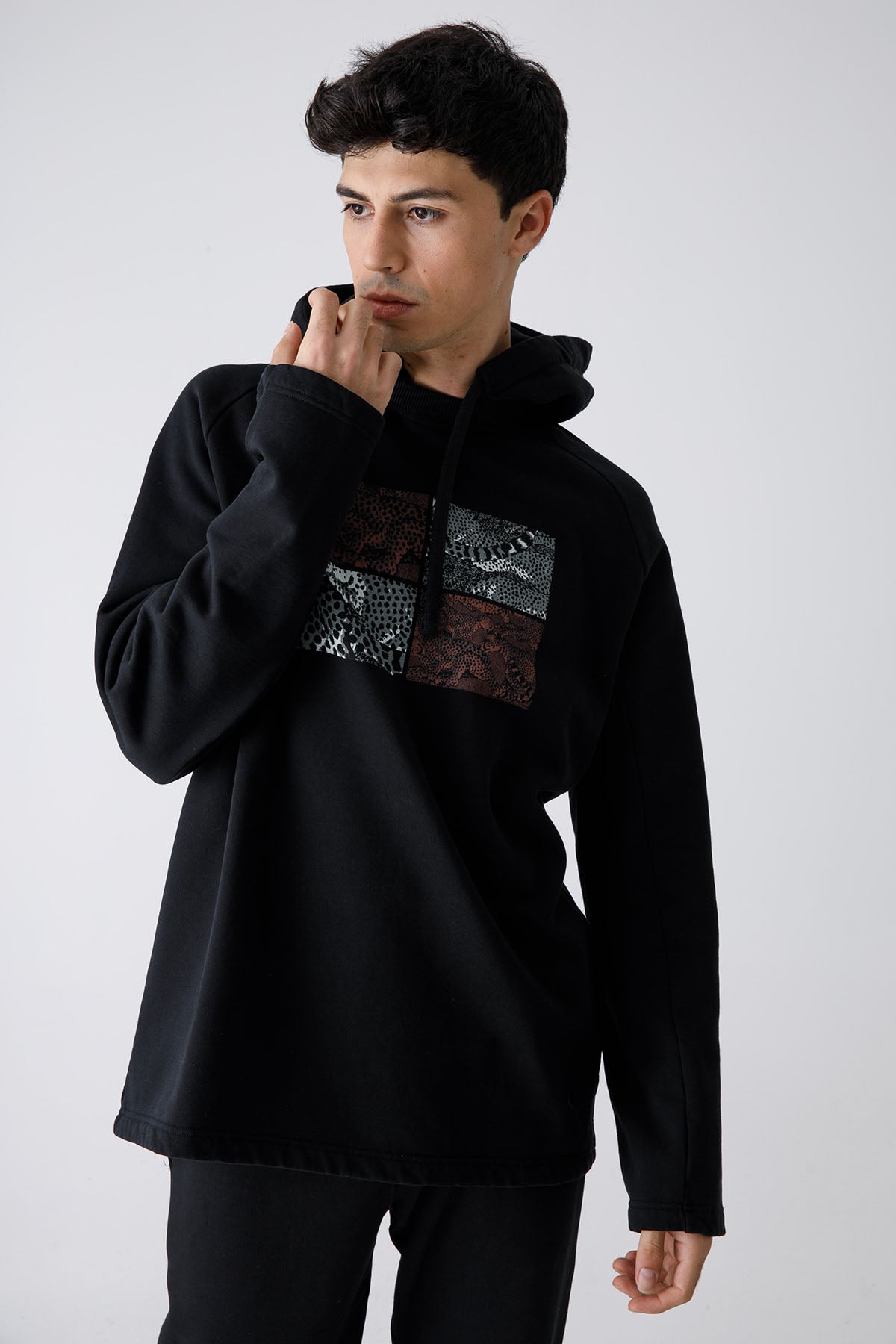 Kenzo Geniş Kesim Çita Logolu Kapüşonlu Sweatshirt-Libas Trendy Fashion Store