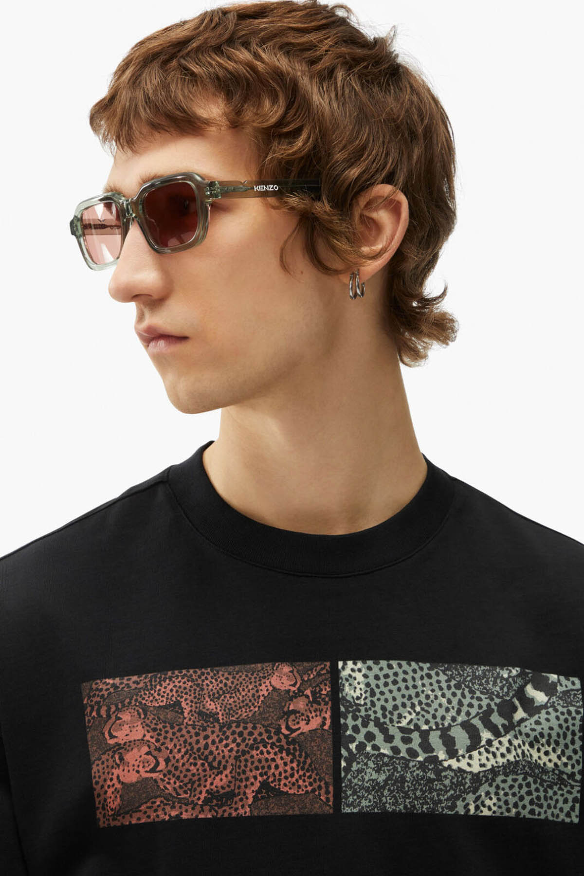Kenzo Çita Logolu Geniş Kesim T-shirt-Libas Trendy Fashion Store