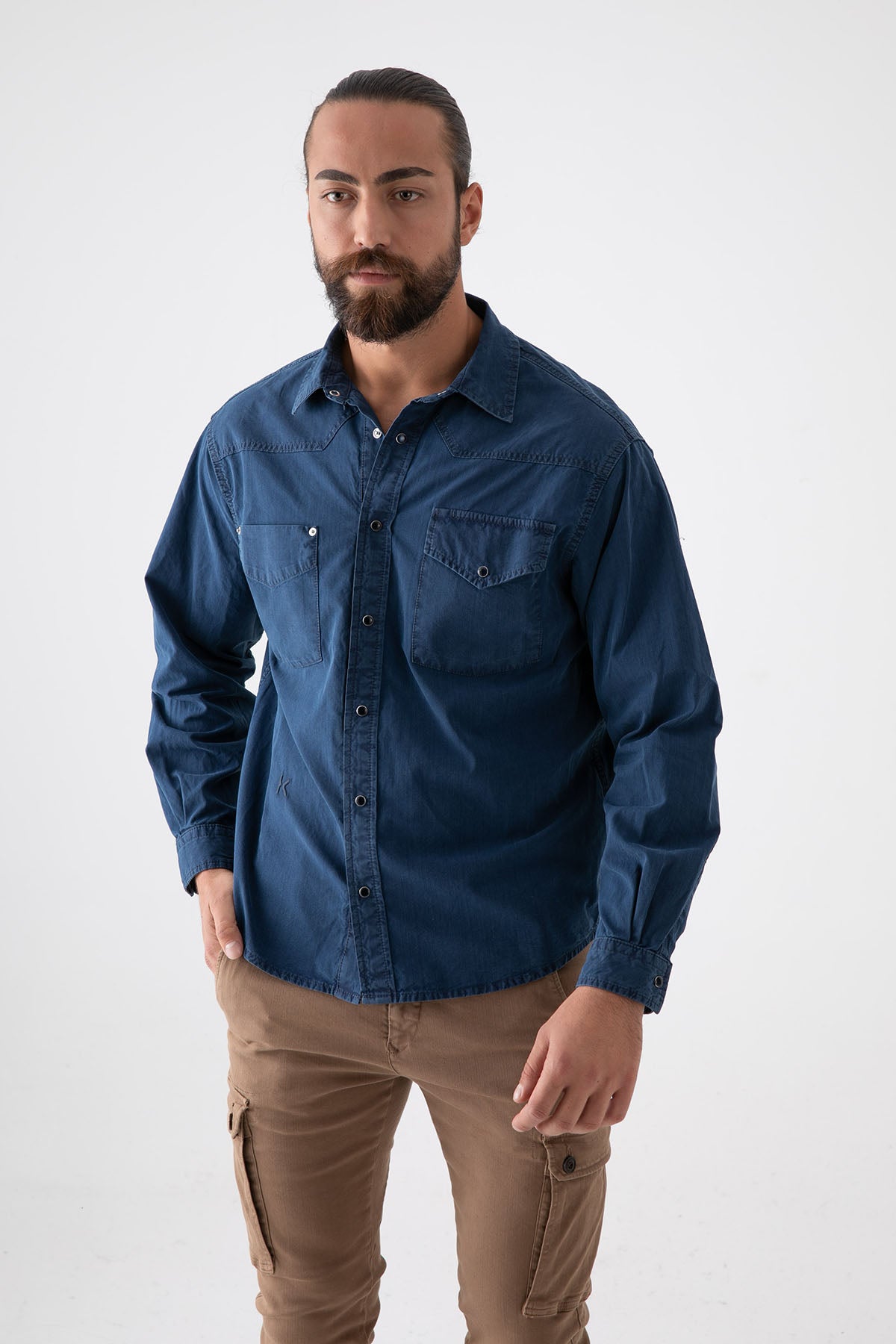 Kenzo Cep Detaylı Denim Gömlek-Libas Trendy Fashion Store