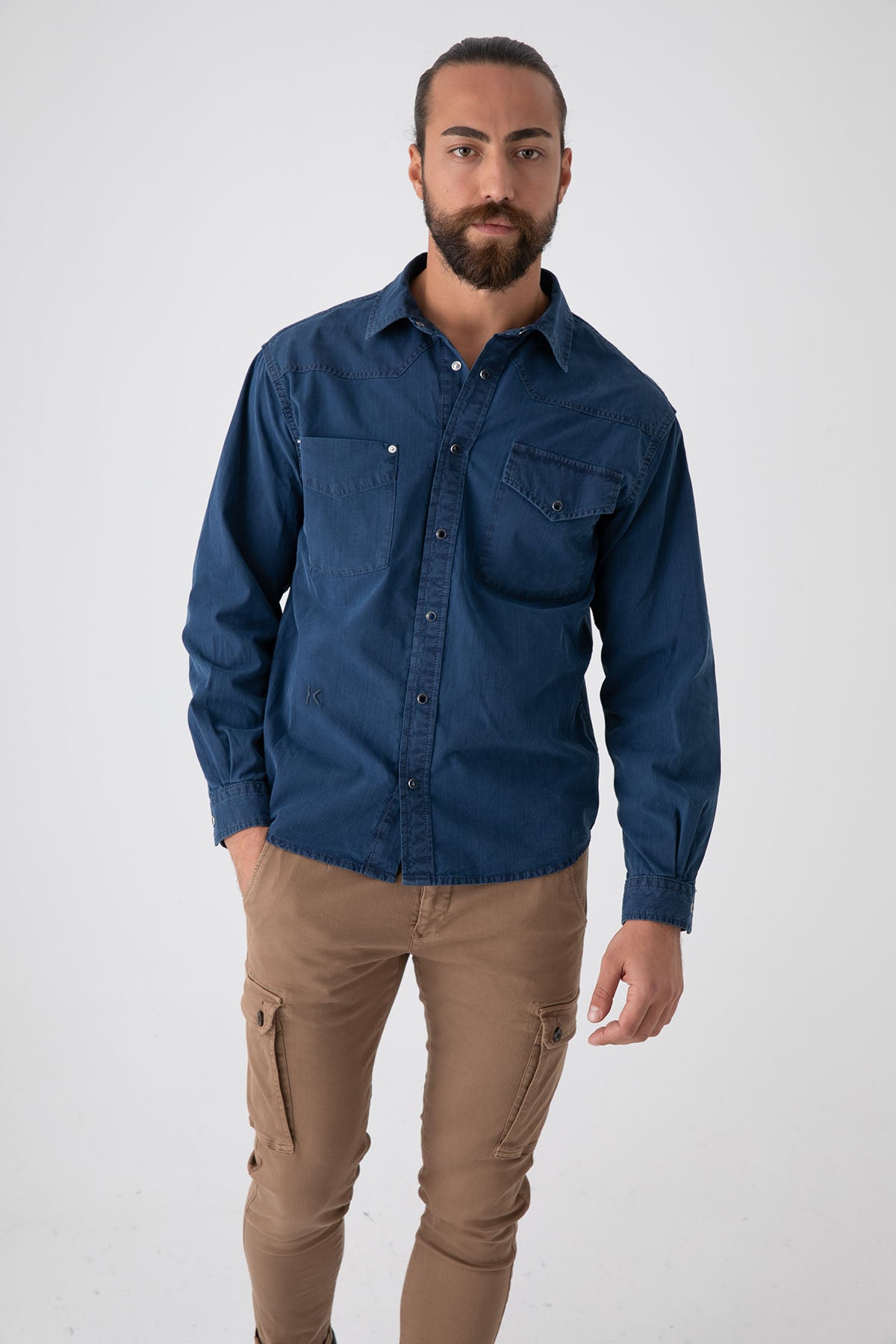 Kenzo Cep Detaylı Denim Gömlek-Libas Trendy Fashion Store