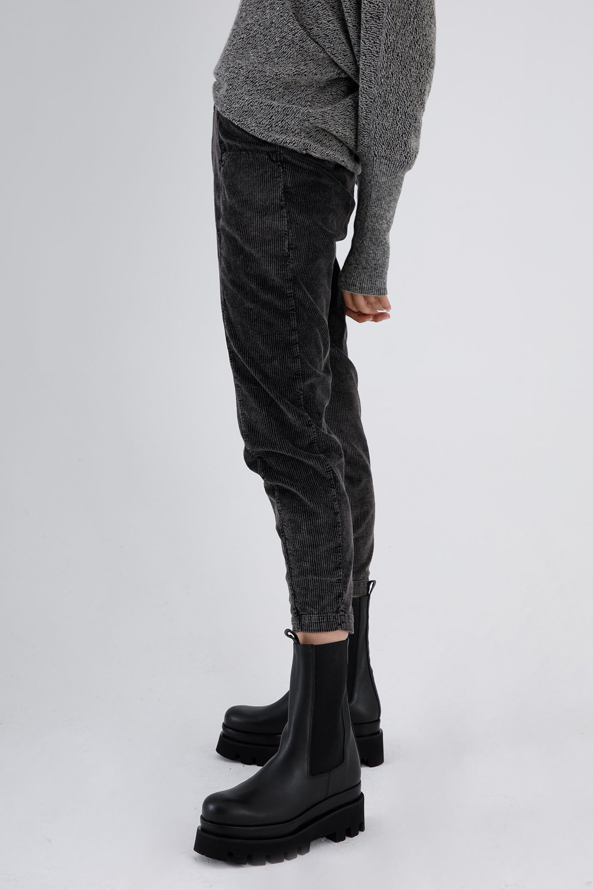 Transit Fitilli Kadife Yüksek Bel Streç Pantolon-Libas Trendy Fashion Store