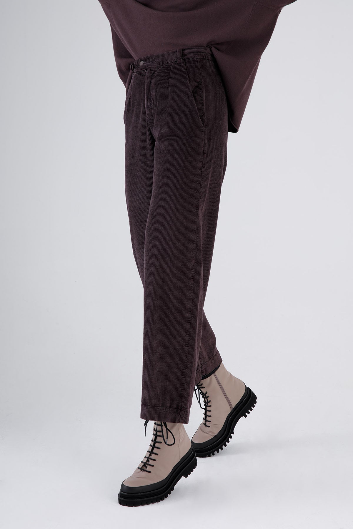 Transit Fitilli Kadife Yüksek Bel Streç Pantolon-Libas Trendy Fashion Store