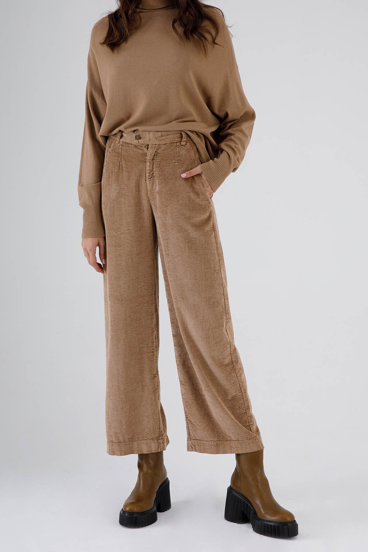 Transit Fitilli Kadife Streç Pantolon-Libas Trendy Fashion Store