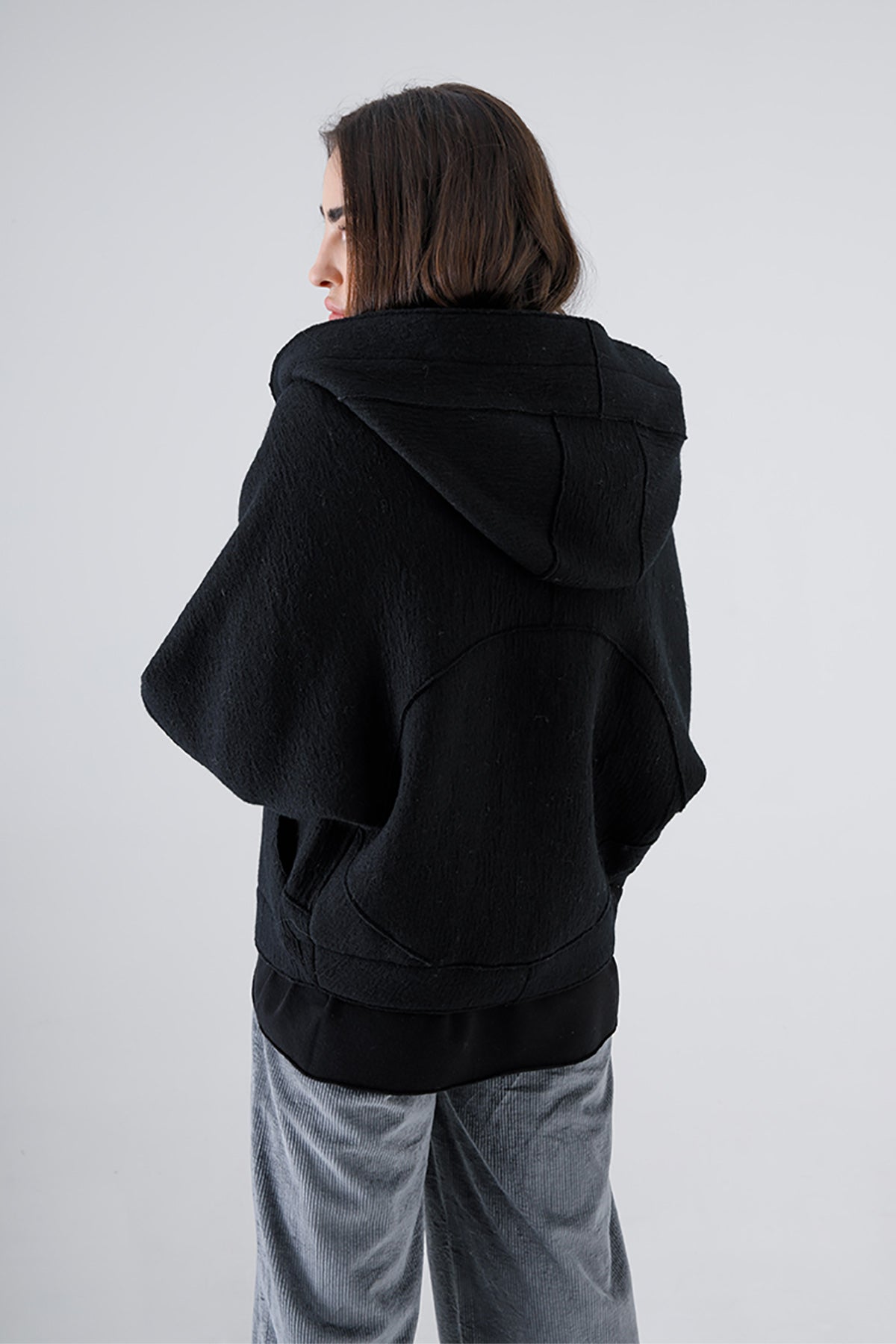 Transit Kapüşonlu Yün Ceket-Libas Trendy Fashion Store