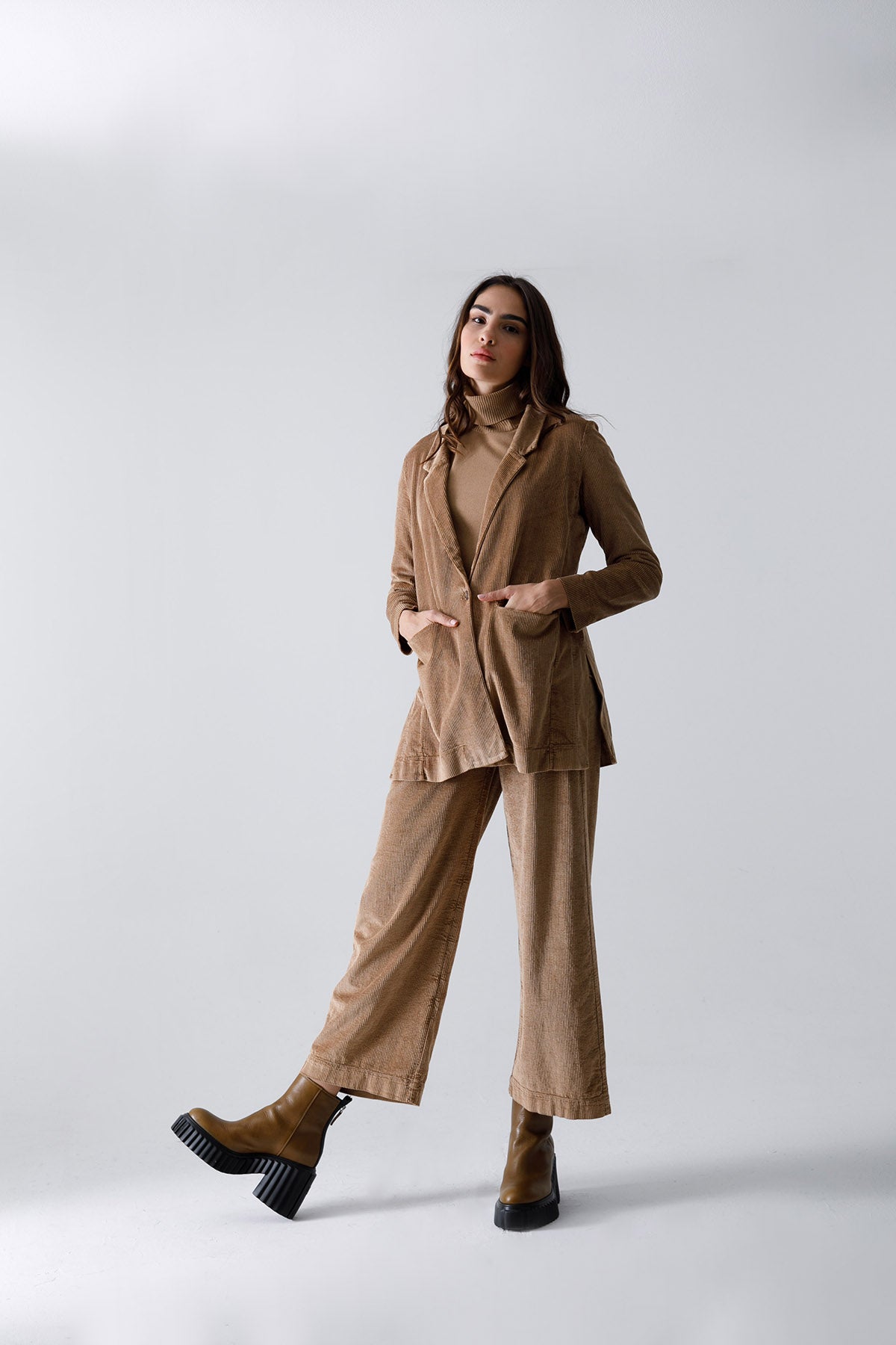 Transit Fitilli Kadife Blazer Ceket-Libas Trendy Fashion Store