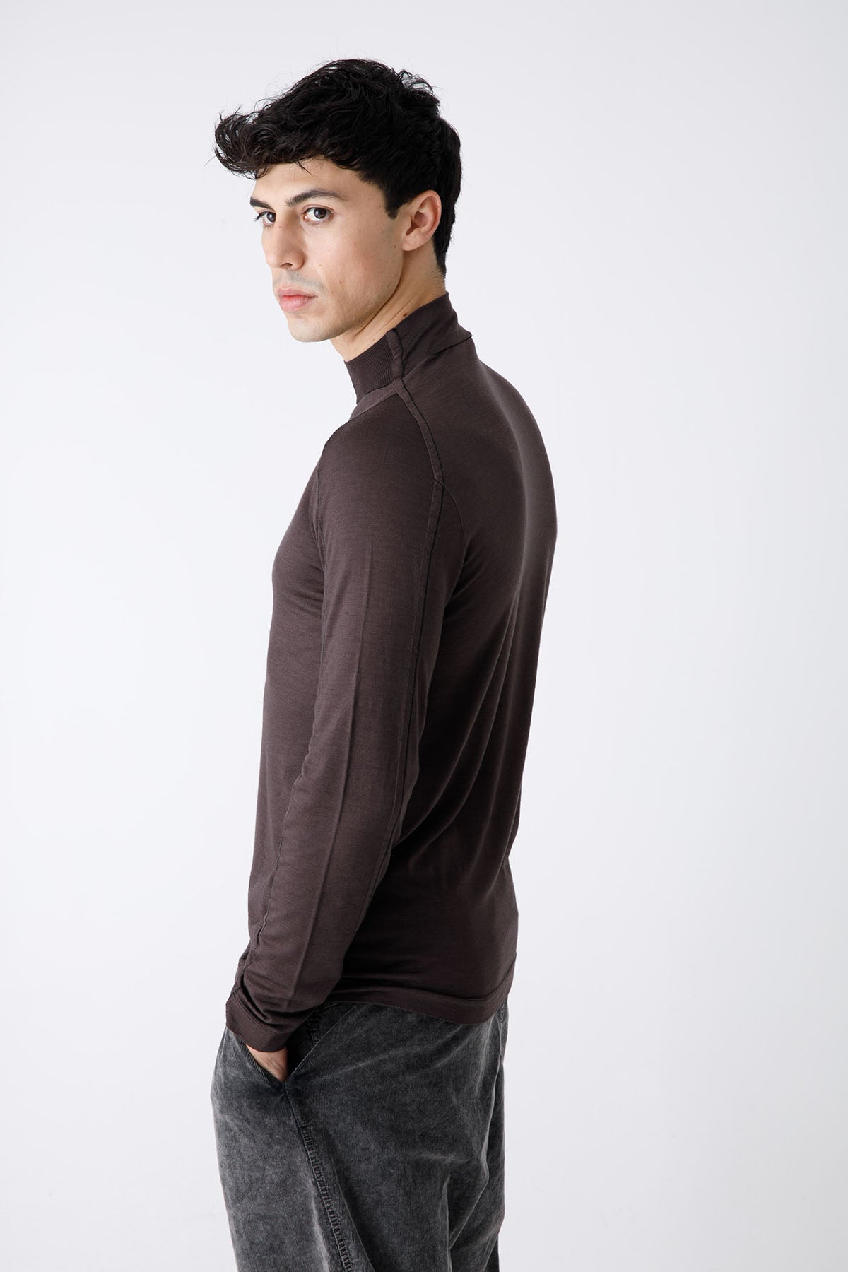 Transit Dik Yaka İnce Yün Triko-Libas Trendy Fashion Store