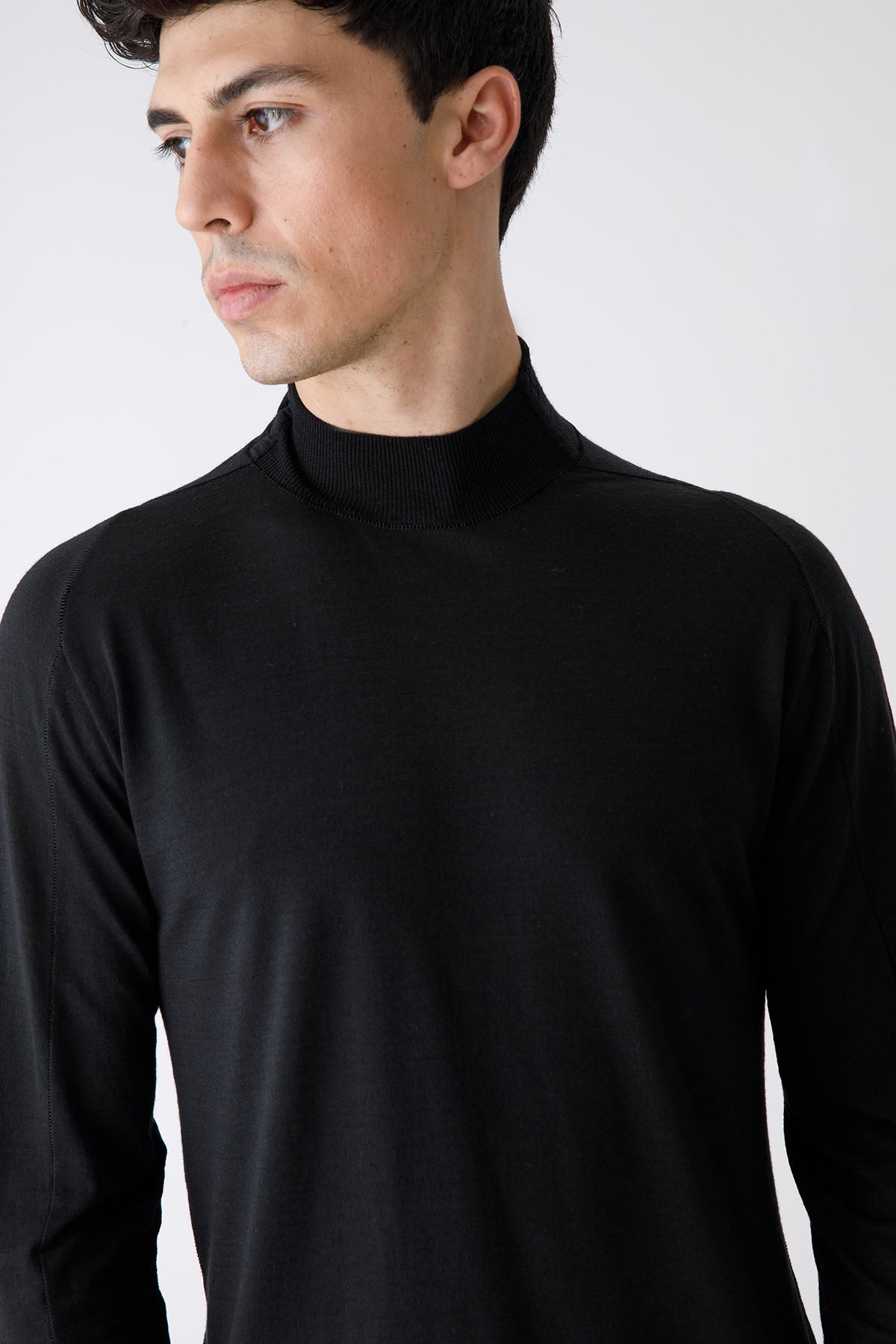 Transit Dik Yaka Uzun Kollu Yün T-shirt-Libas Trendy Fashion Store