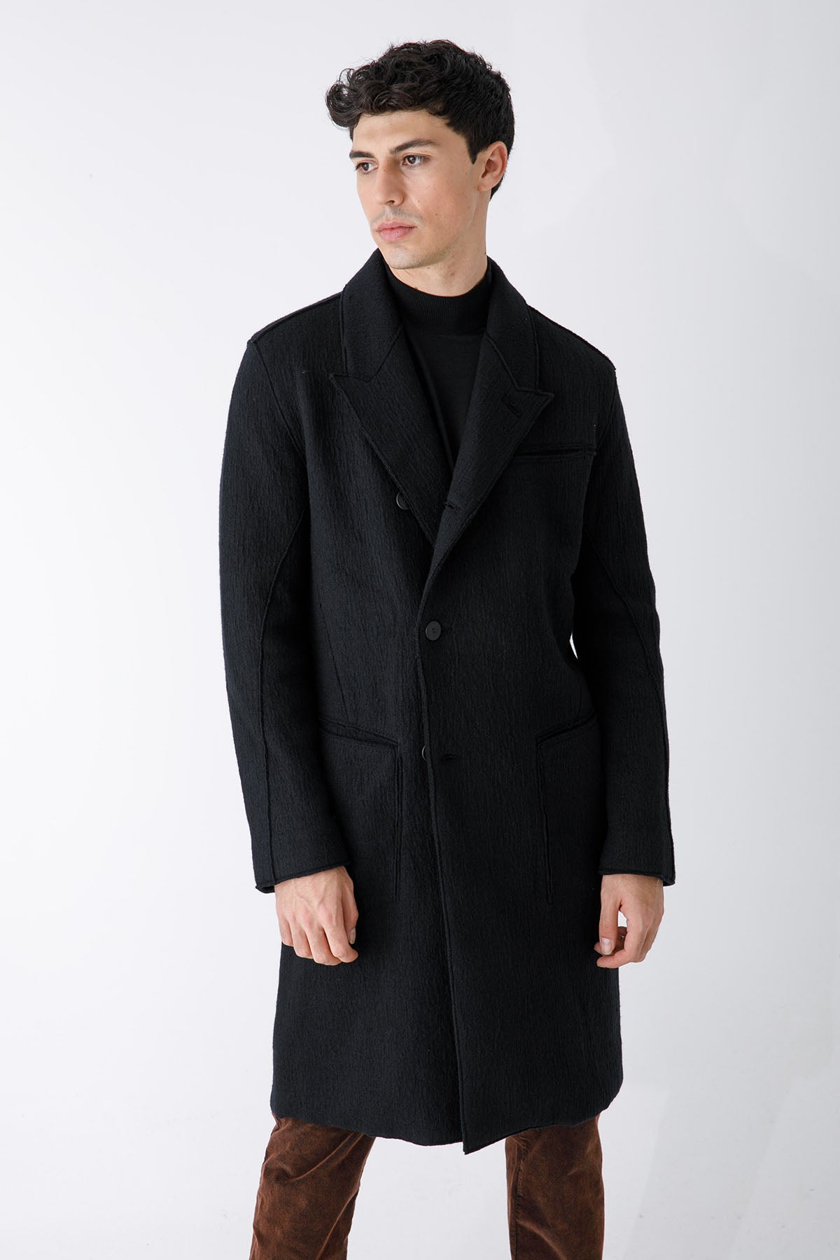 Transit Kruvaze Yün Kaban-Libas Trendy Fashion Store