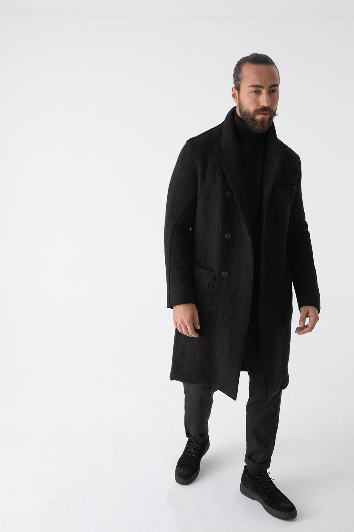 Transit Kruvaze Yün Kaban-Libas Trendy Fashion Store