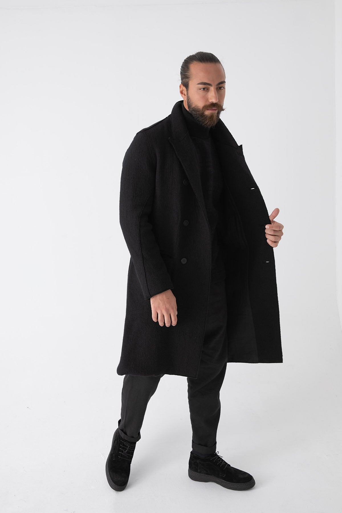 Transit Kruvaze Yün Kaban-Libas Trendy Fashion Store