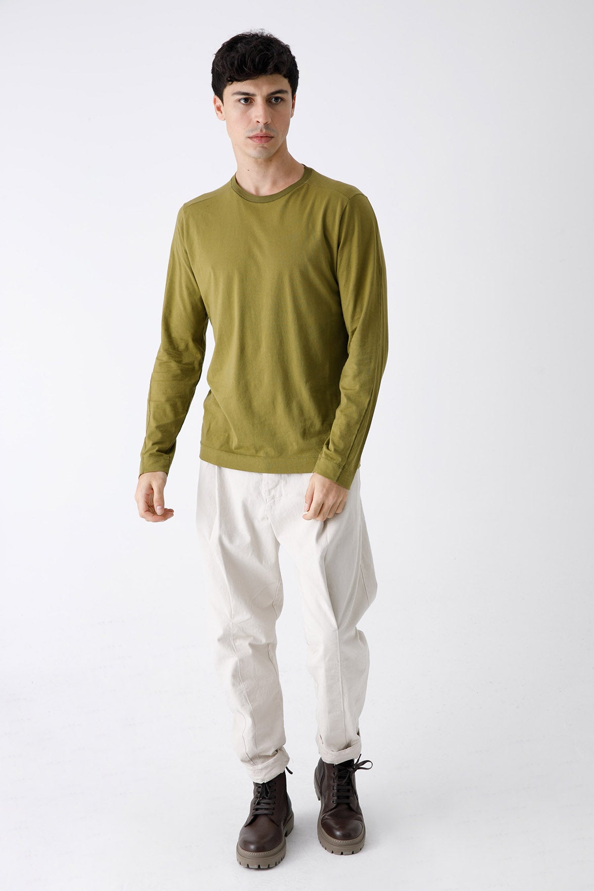 Transit Yuvarlak Yaka Uzun Kollu T-shirt