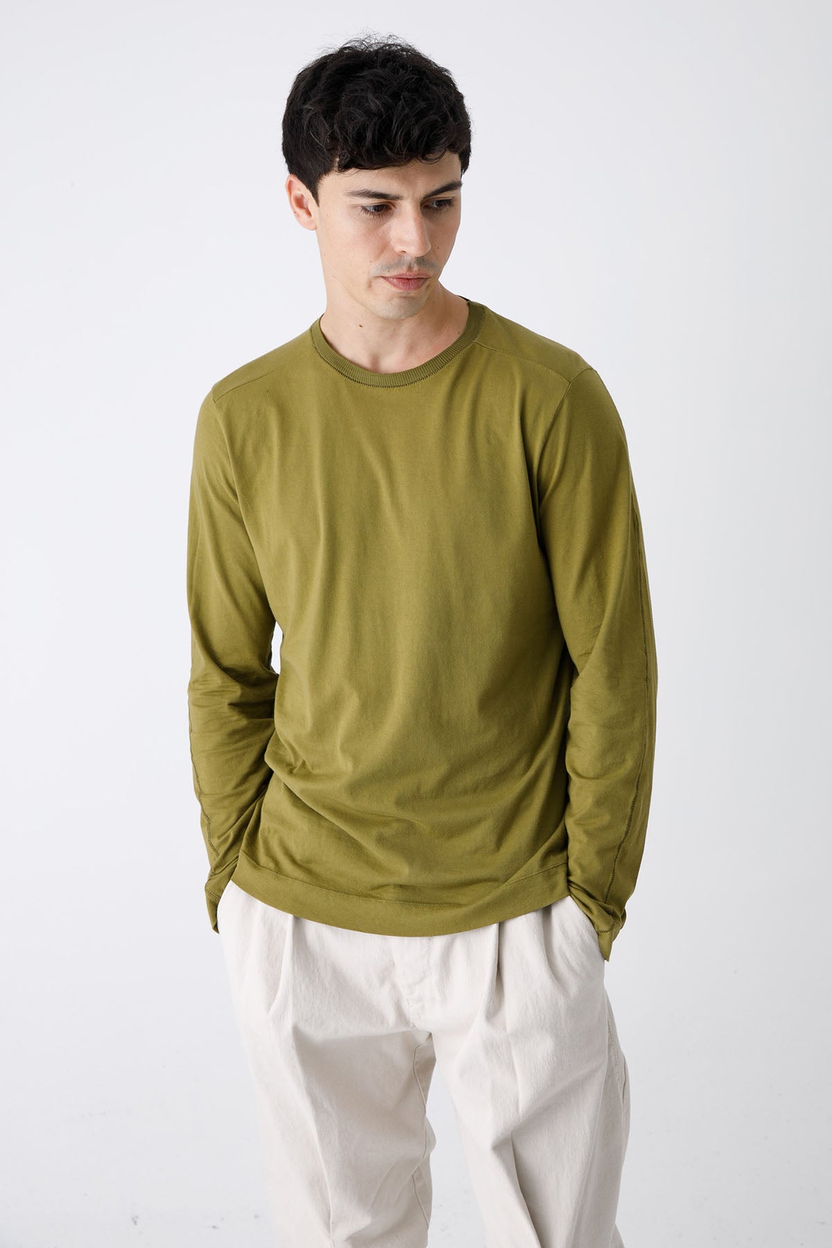 Transit Yuvarlak Yaka Uzun Kollu T-shirt