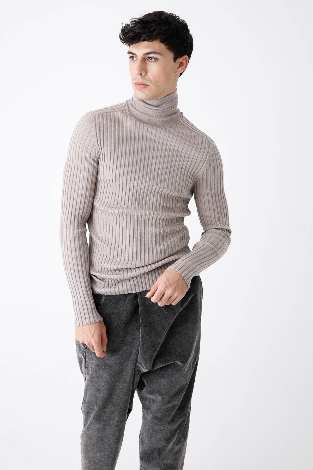 Transit Fitilli Balıkçı Yaka Yün Triko-Libas Trendy Fashion Store