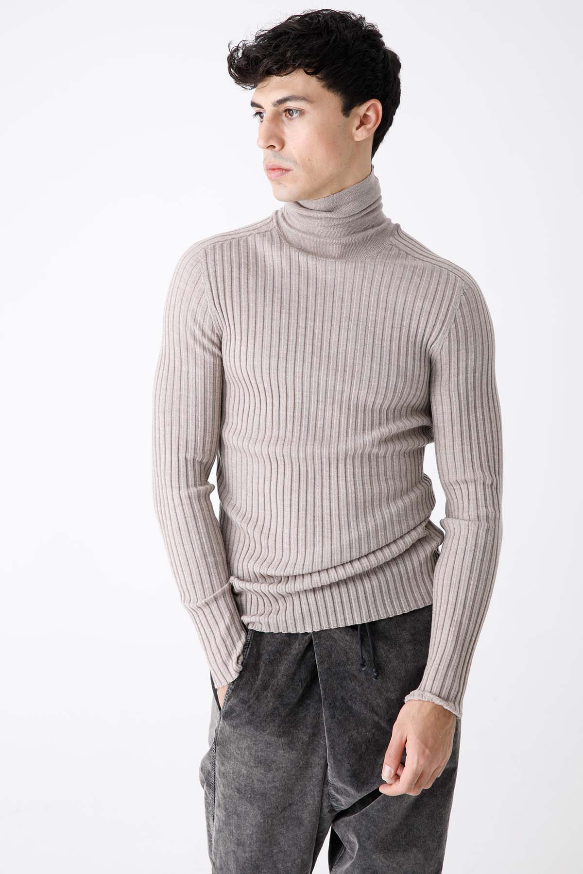 Transit Fitilli Balıkçı Yaka Yün Triko-Libas Trendy Fashion Store