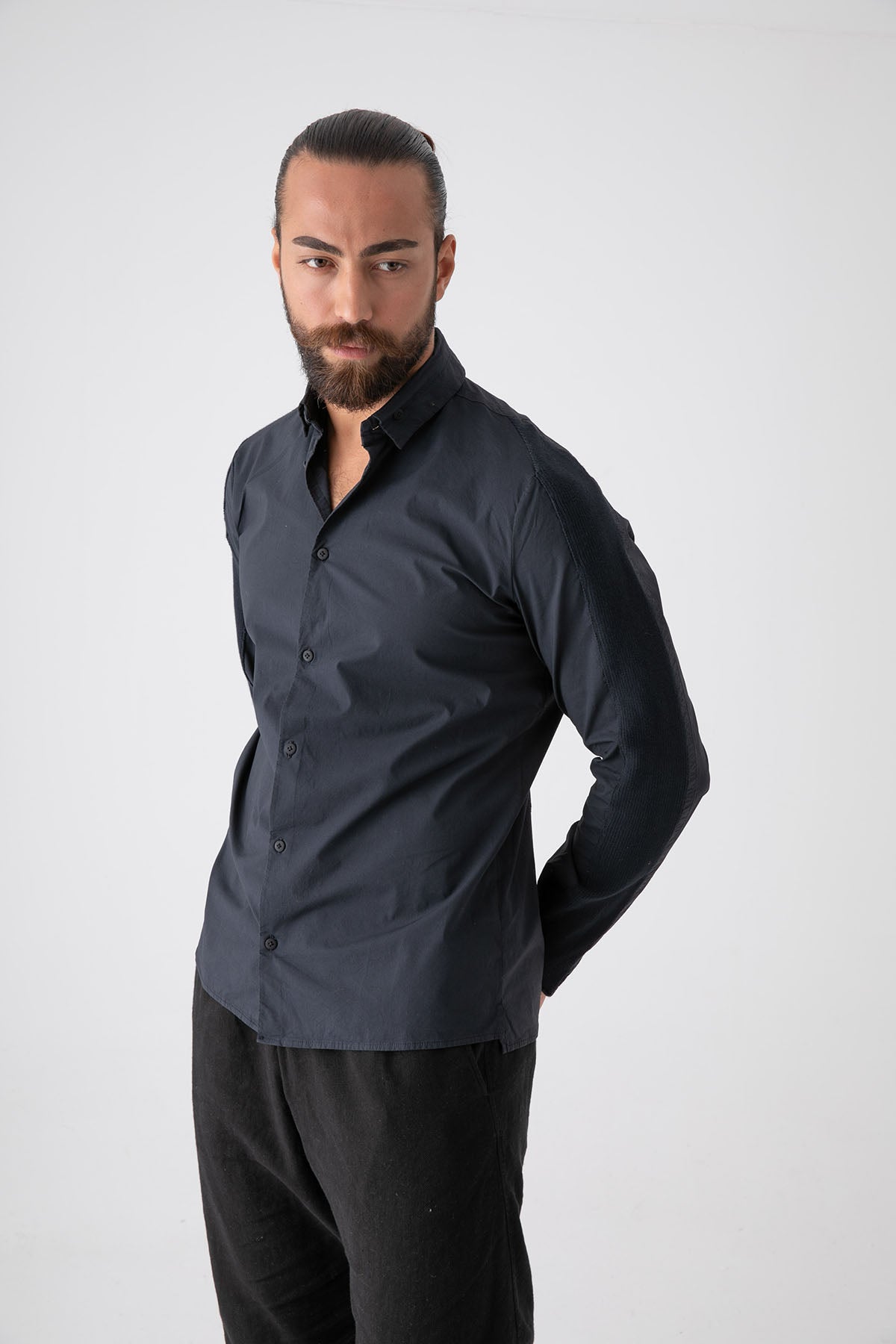 Transit Düğmeli Yaka Streç Gömlek-Libas Trendy Fashion Store