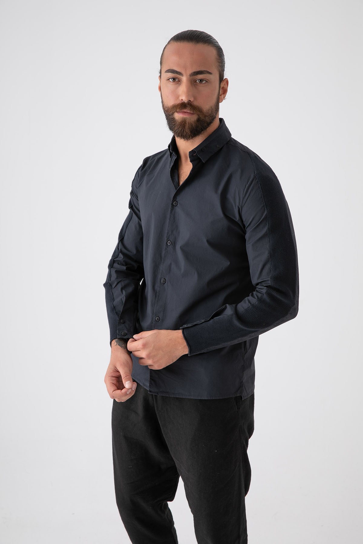 Transit Düğmeli Yaka Streç Gömlek-Libas Trendy Fashion Store