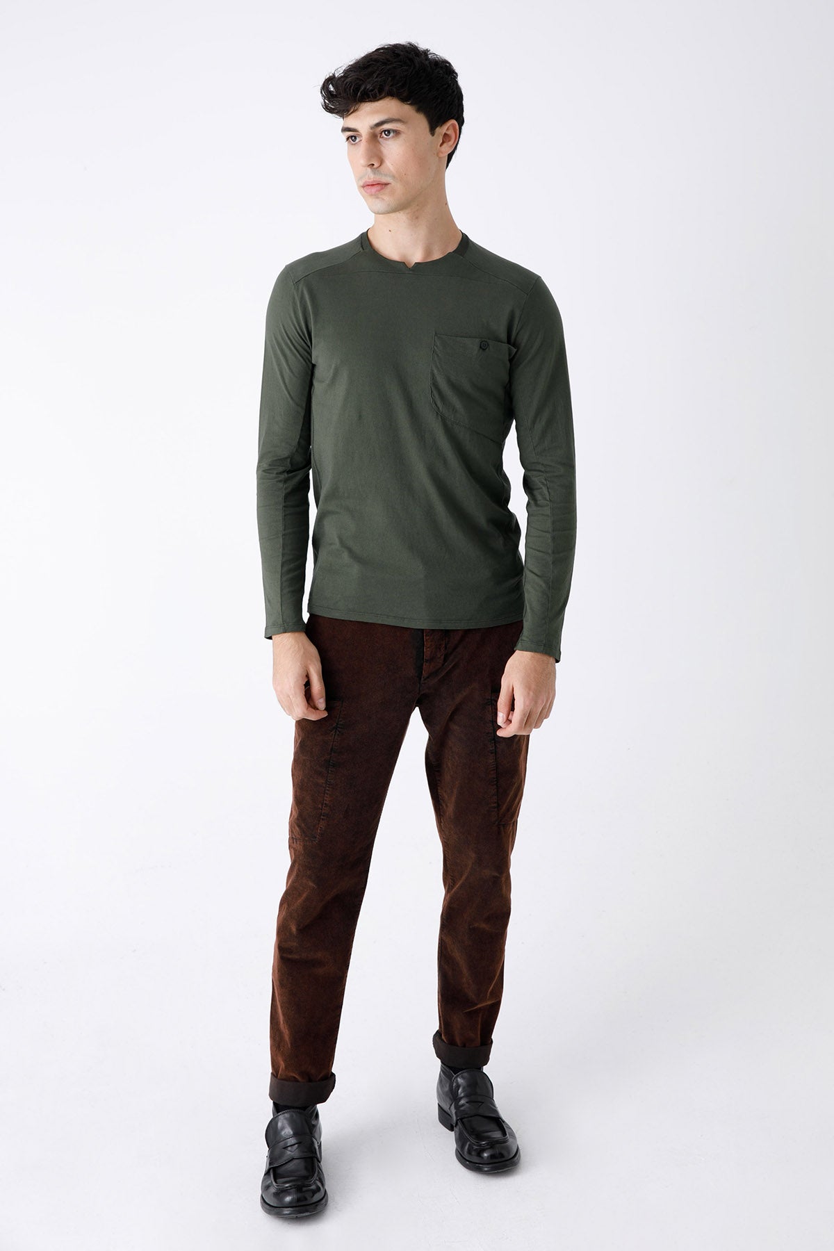 Transit Cep Detaylı Uzun Kollu T-shirt-Libas Trendy Fashion Store