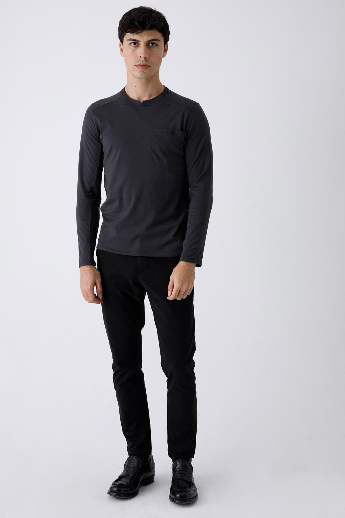 Transit Yuvarlak Yaka Uzun Kollu T-shirt-Libas Trendy Fashion Store