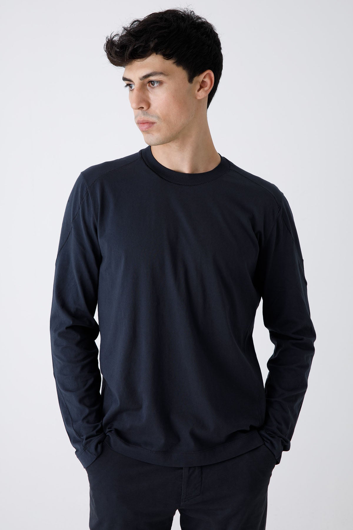 Transit Yuvarlak Yaka Uzun Kollu T-shirt-Libas Trendy Fashion Store