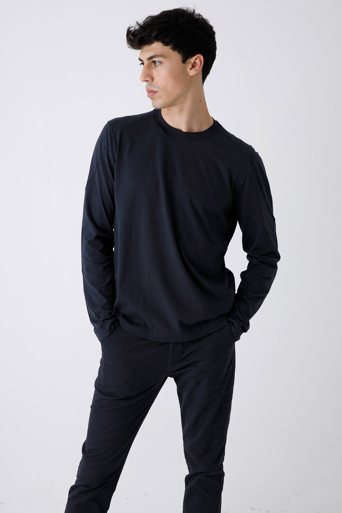 Transit Yuvarlak Yaka Uzun Kollu T-shirt-Libas Trendy Fashion Store