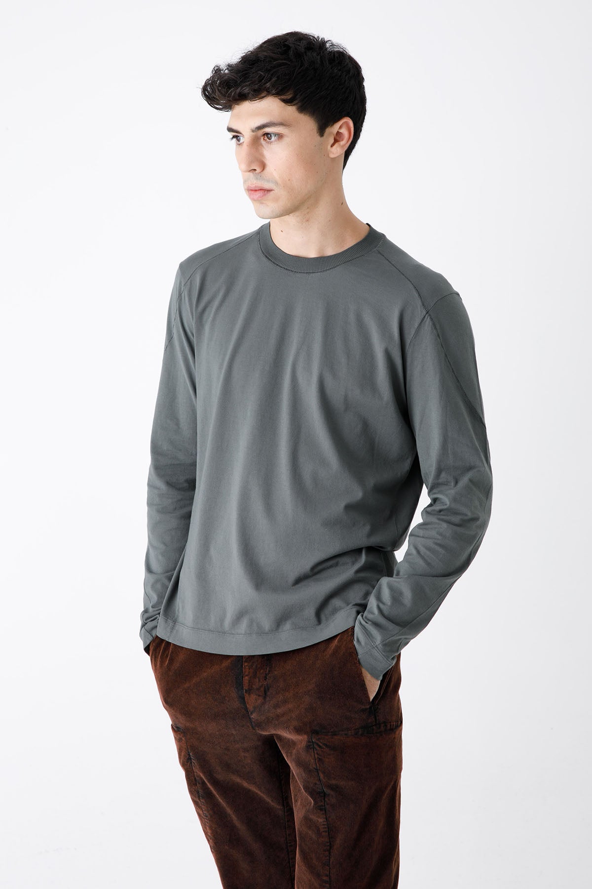 Transit Yuvarlak Yaka Uzun Kollu T-shirt-Libas Trendy Fashion Store