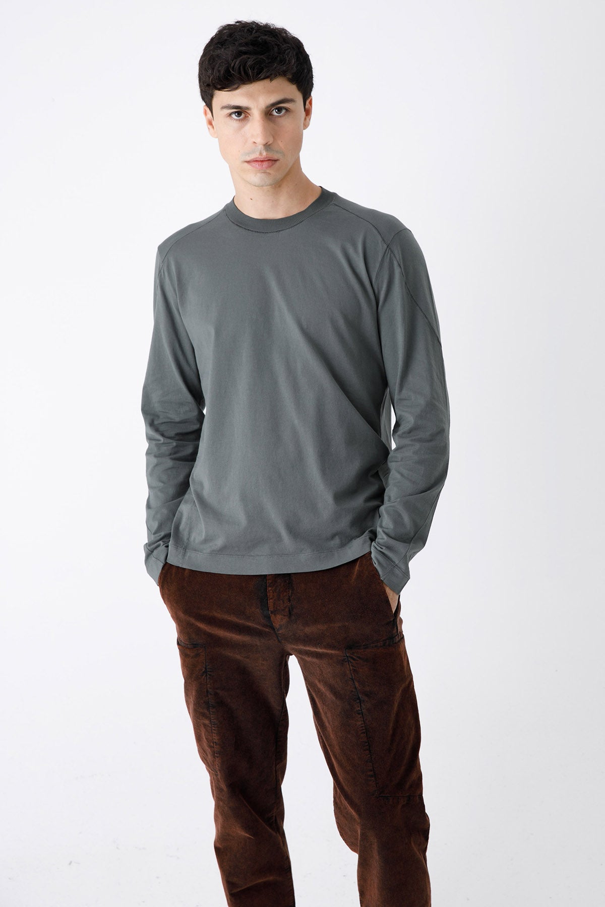 Transit Yuvarlak Yaka Uzun Kollu T-shirt-Libas Trendy Fashion Store