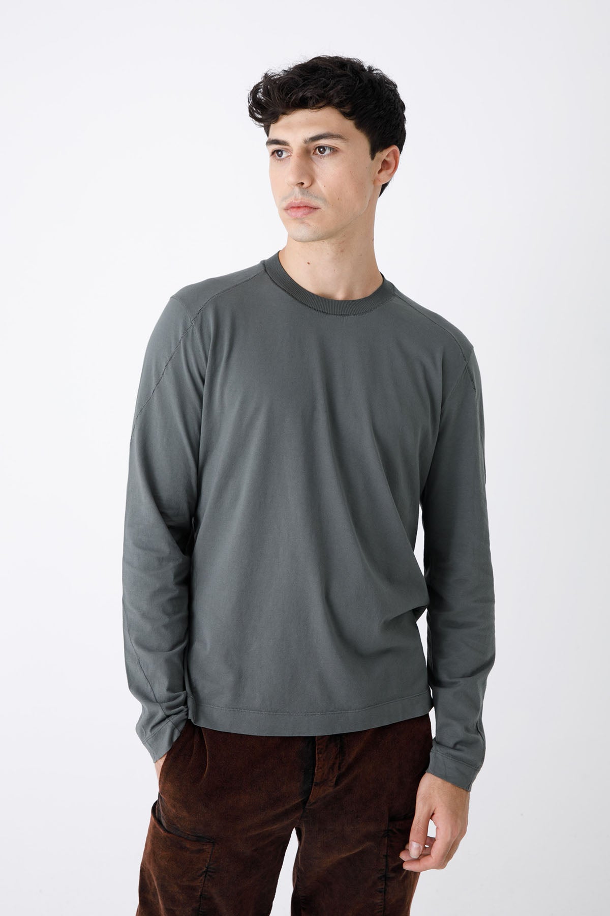 Transit Yuvarlak Yaka Uzun Kollu T-shirt-Libas Trendy Fashion Store